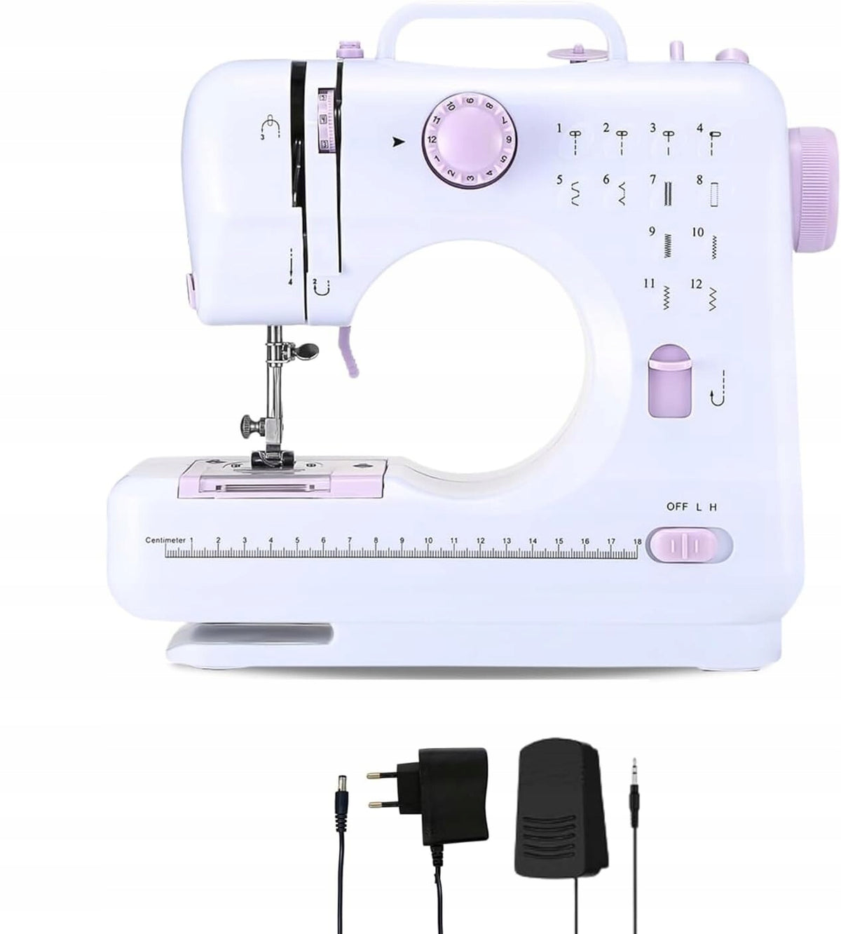 Portable Magic Select Sewing Machine 12 Stitches 2 Speeds Foot Pedal