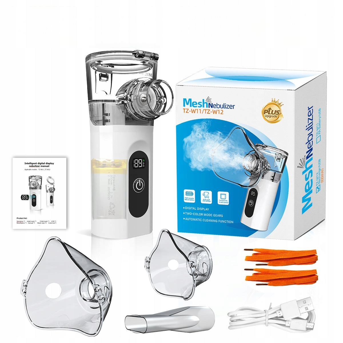 Portable Mesh Nebulizer Rechargeable Quiet for Kids and Adults