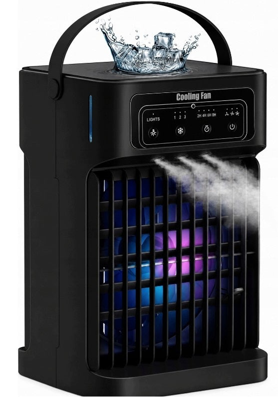 Portable Mini Air Conditioner MX003 1100ml 3 Speed Fan Black