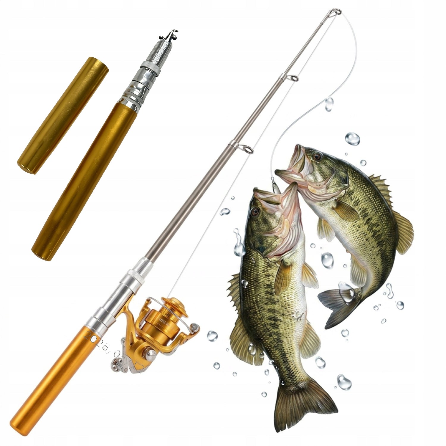 Portable Mini Fishing Rod,Folding Telescopic Fishing Rod Lightweight,Folding Design