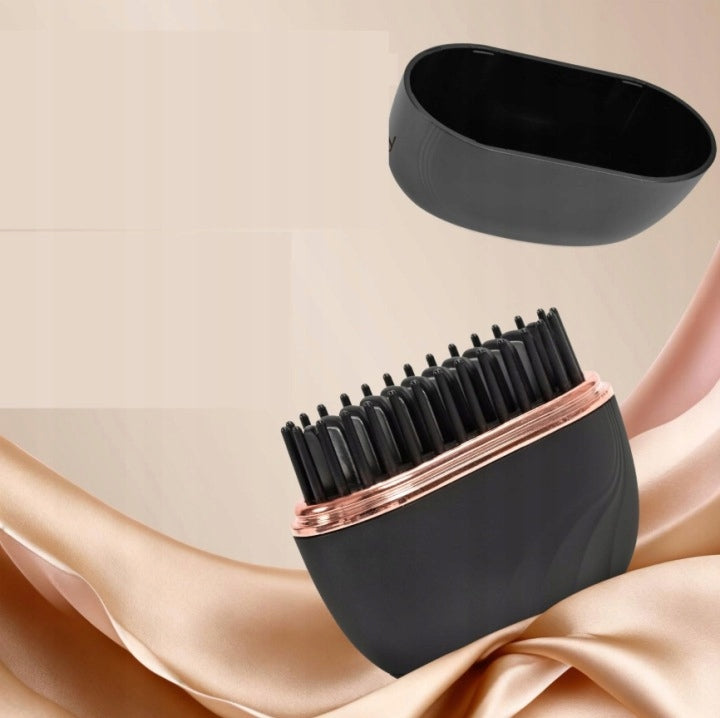 Portable Mini Hair Straightening Brush USB Black Wireless Packaging status original