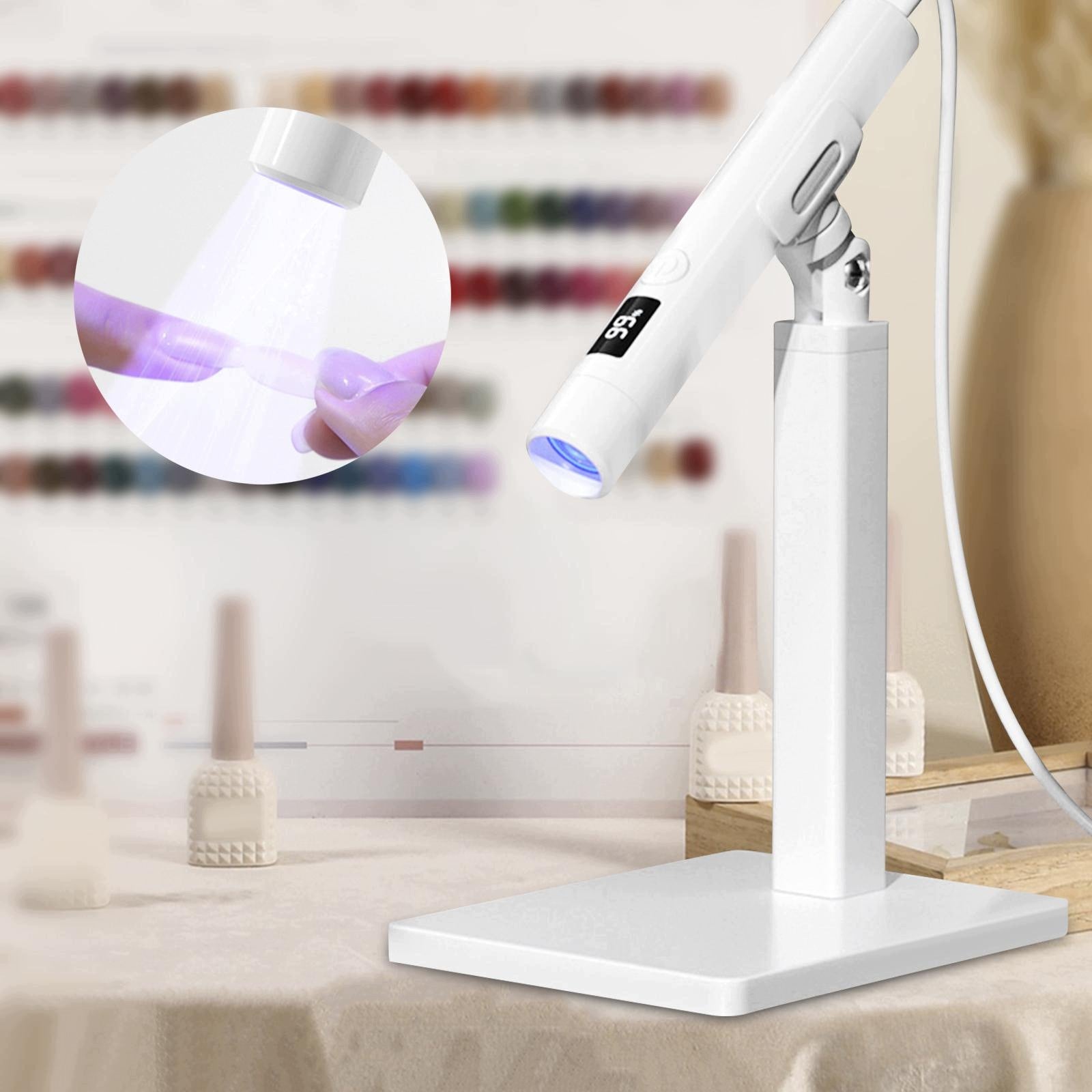 Portable Mini Nails Light Quickly Drying Nail Polish Drying with Display