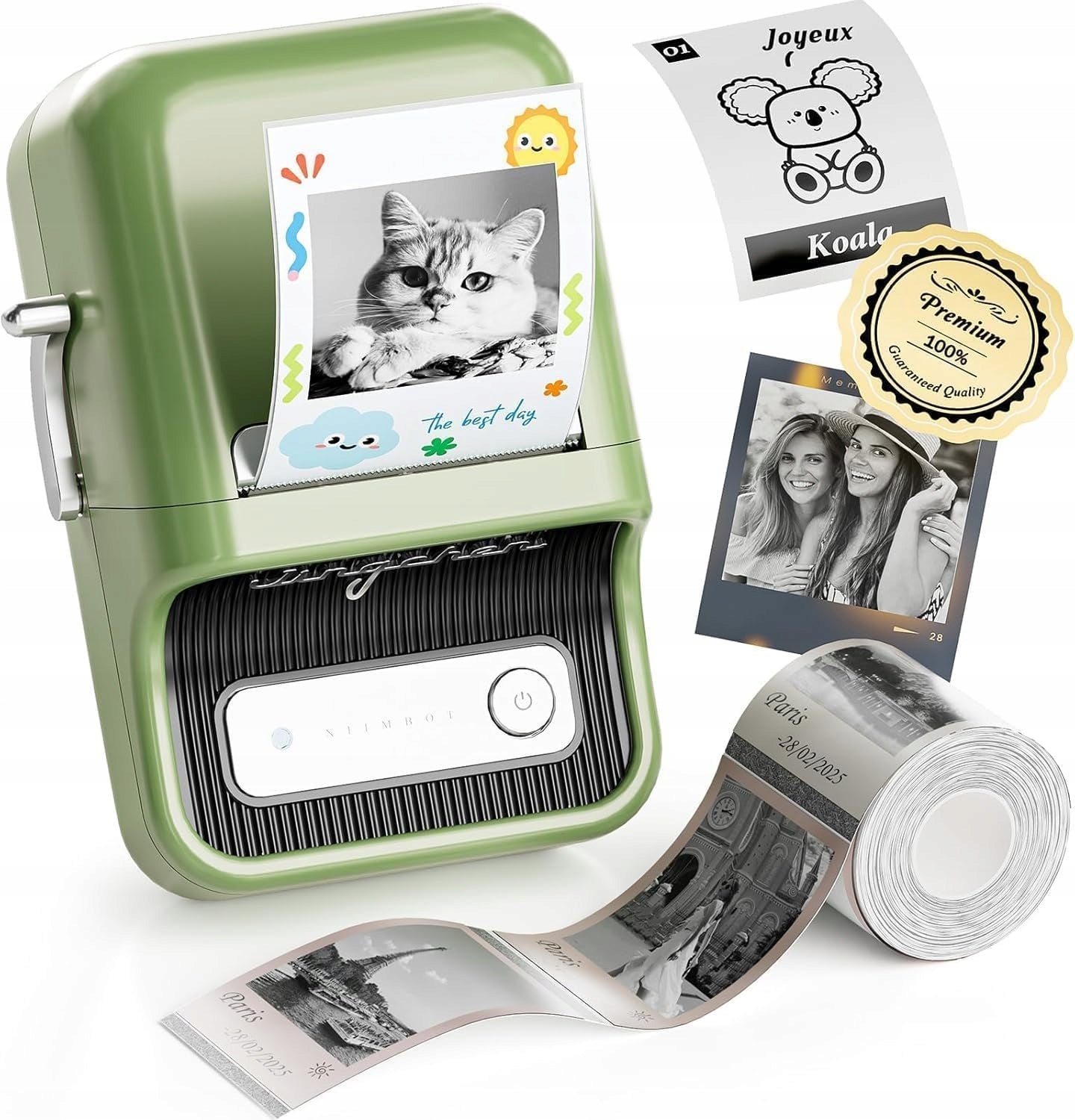 Portable Mini Printer for Labels Niimbot B21 Green A567