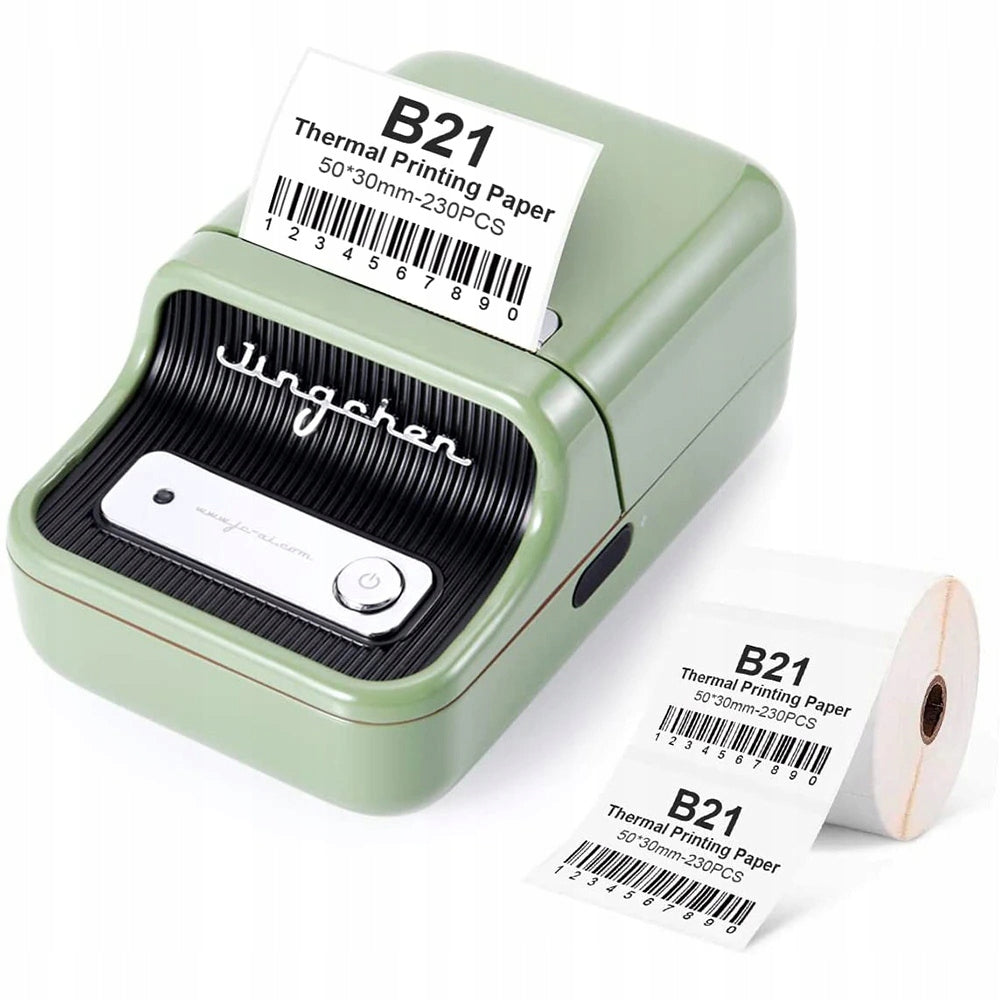 Portable Mini Printer for Labels Niimbot B21 Green Phone Controlled Manufacturer code B21S GREEN
