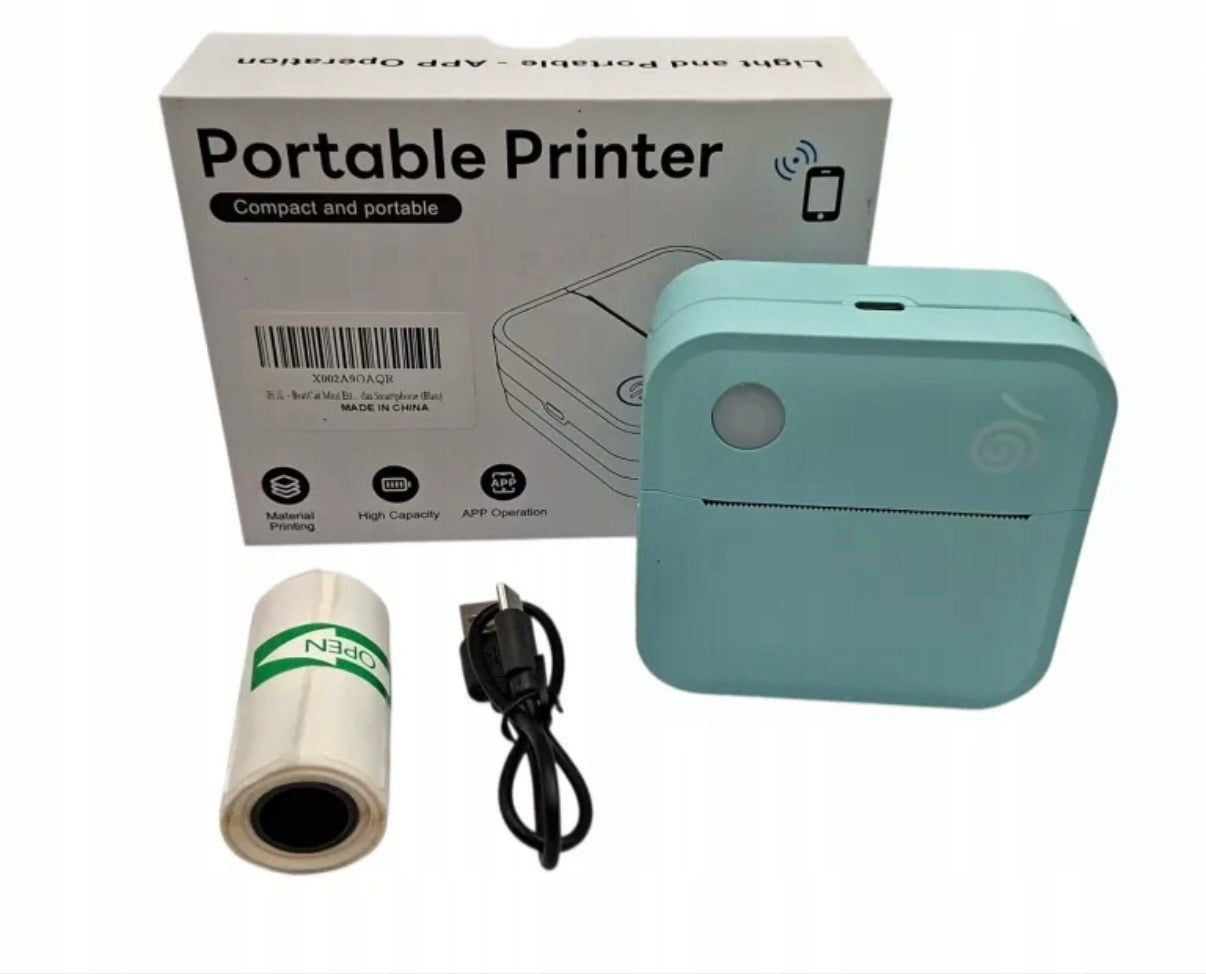 Portable Mini Thermal Printer for Self Adhesive Labels