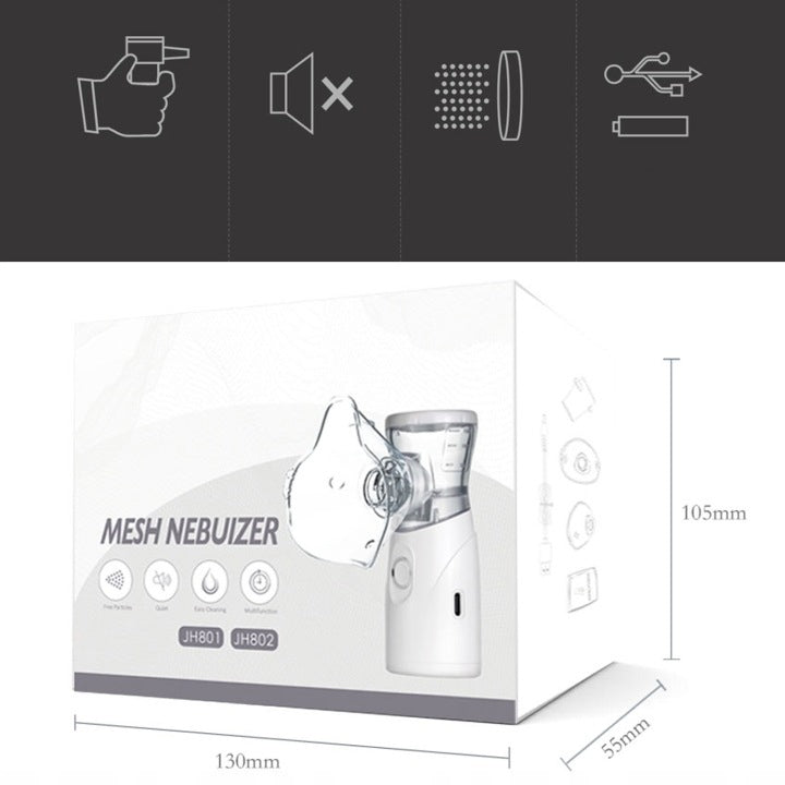 Portable Nebulizer for Children Adults Home Travel Mask 15ml 35dB Medical device no