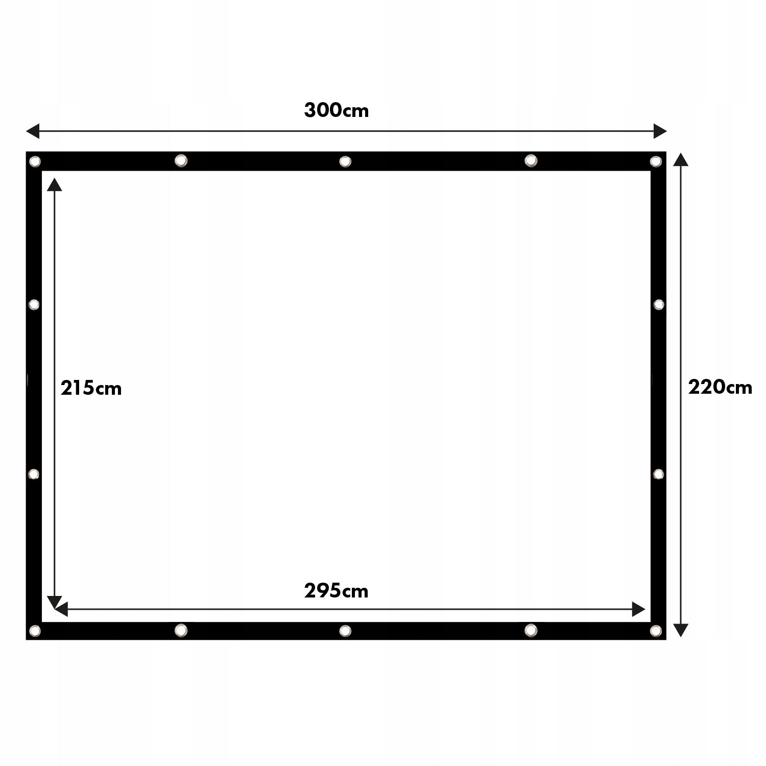 Portable Projection Screen 150'' 4:3 300x220cm Easy Installation 179° Angle Manufacturer code MC-168