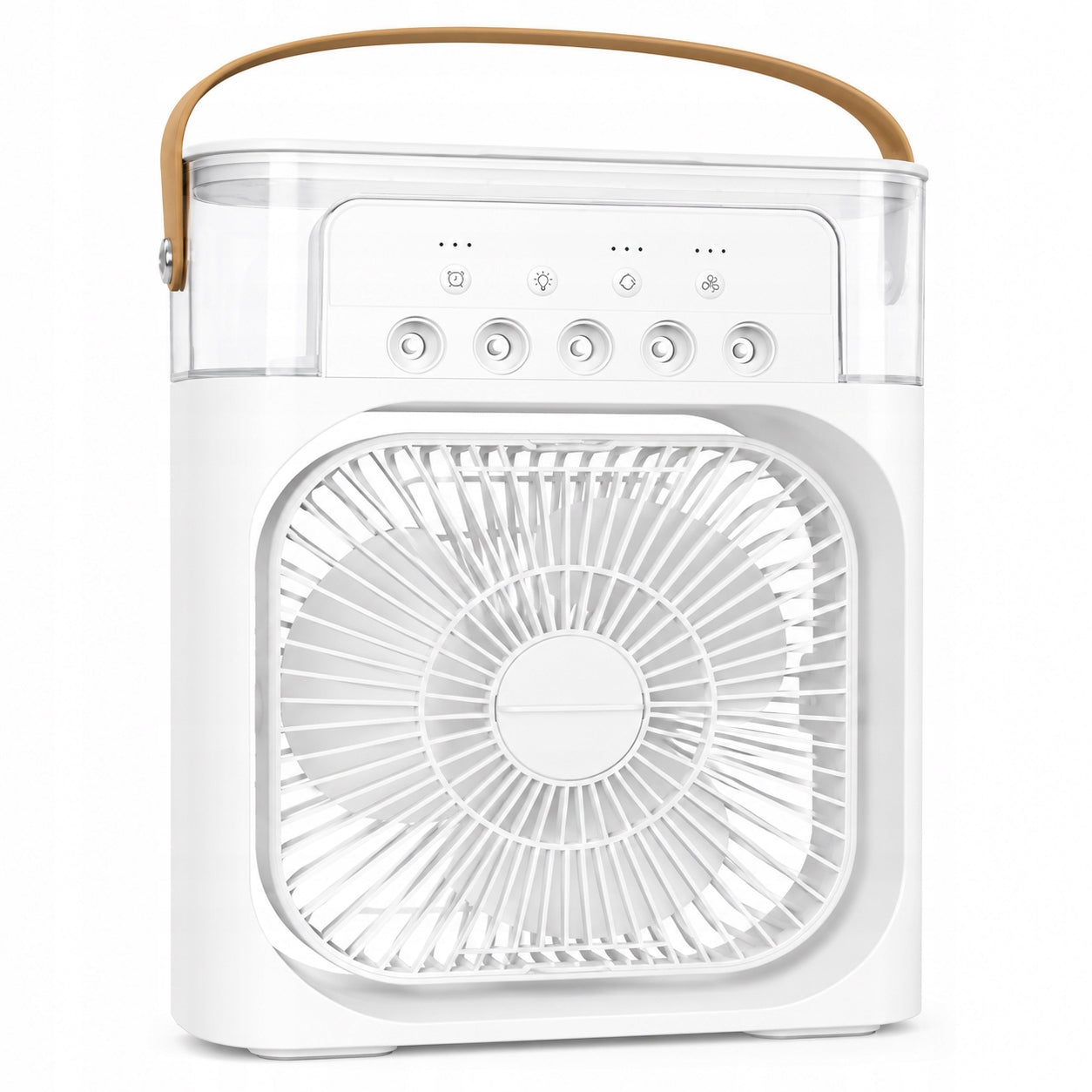 Portable Quiet Fan Humidifier Air Conditioner 3in1 USB for Water - White Packaging status original