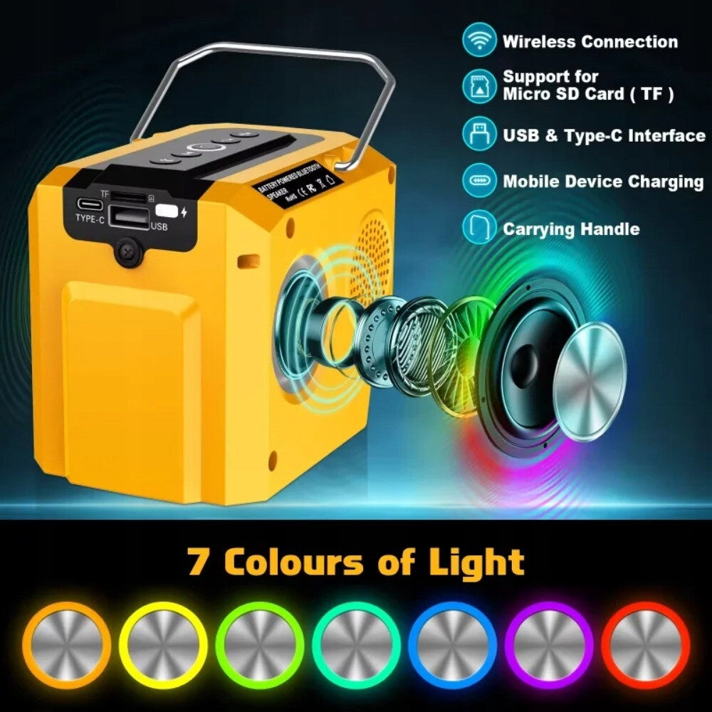 Portable Speaker Bluetooth Player Loudspeaker For Dewalt 18V 20V Battery EAN (GTIN) 760314148309