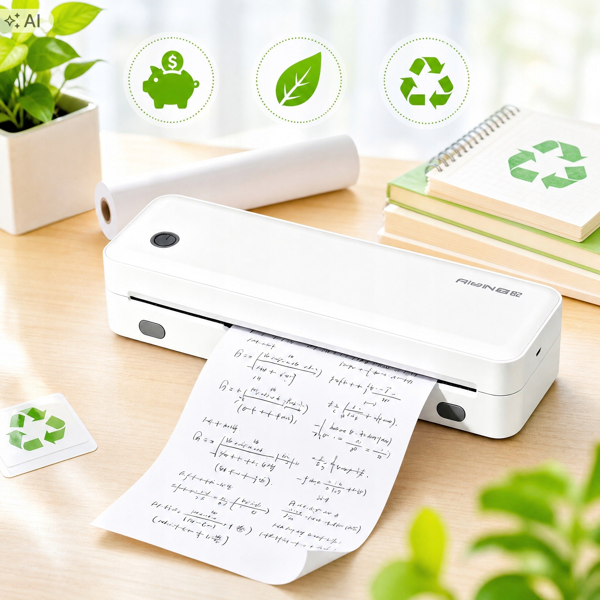 Portable Thermal Printer – No Inks, Bluetooth, USB, for Learning and Office Manufacturer code BINXI