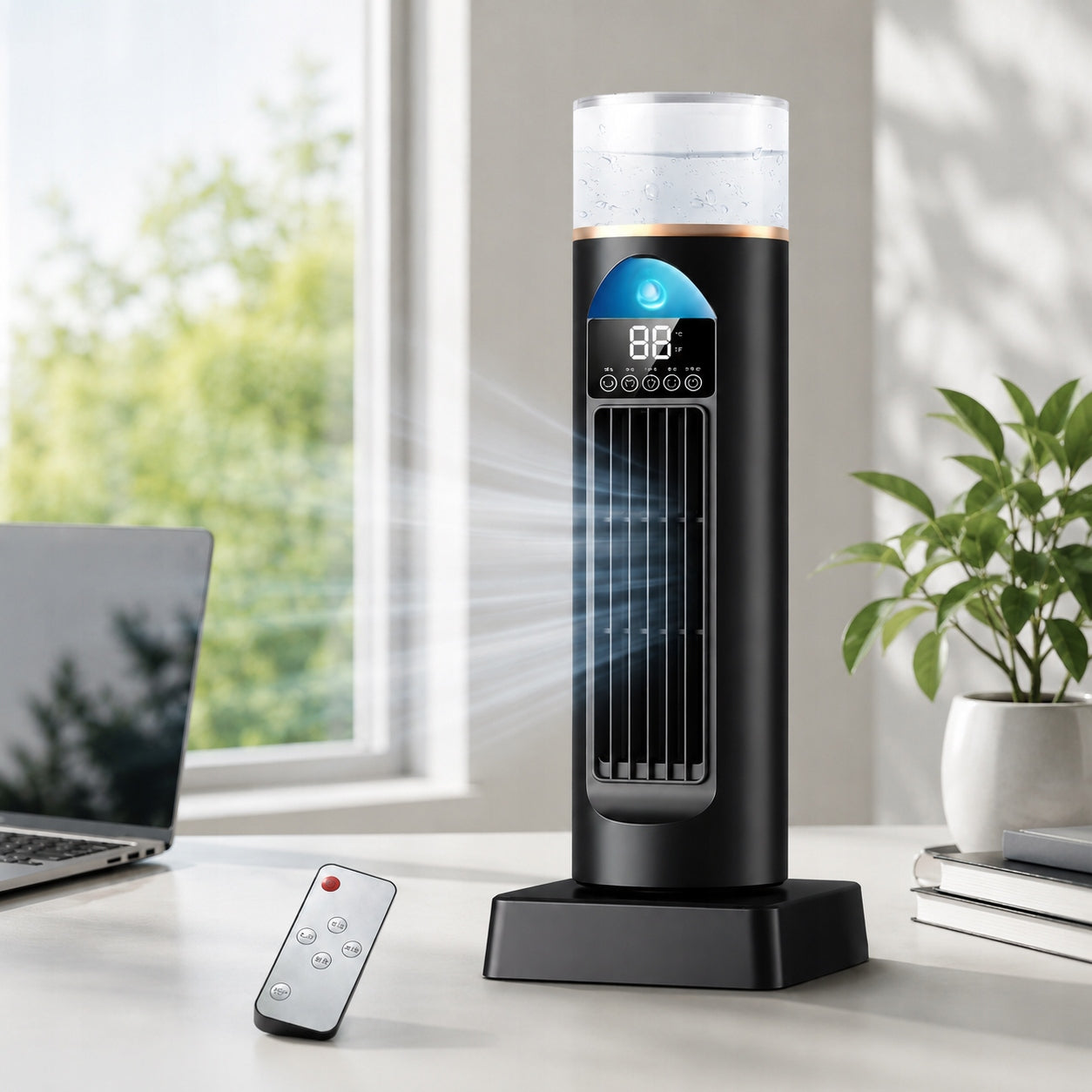 Portable Tower Air Cooler Fan with Remote, Humidifier, Brand no brand