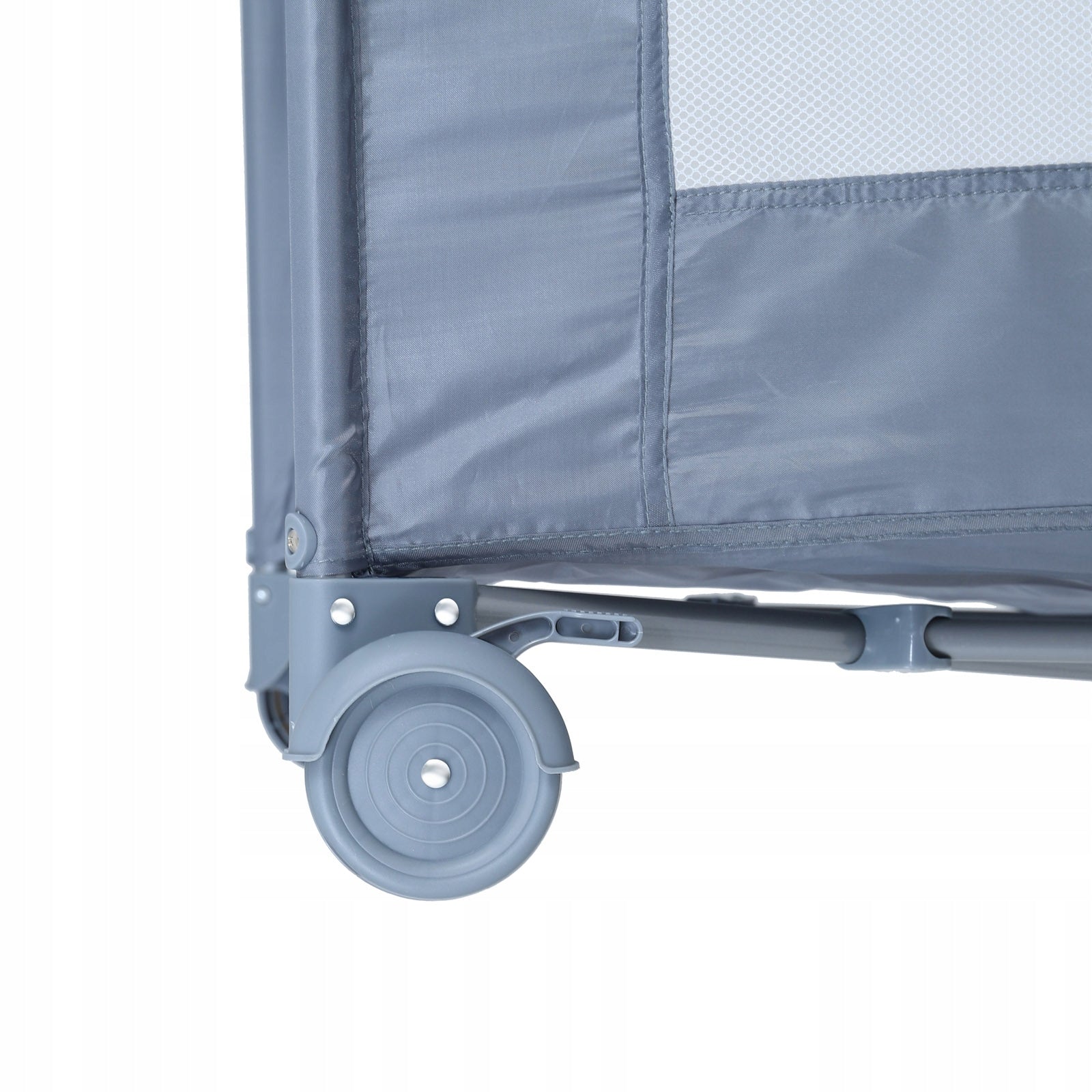 Portable Travel Cot Two-Tier Lowered Side Grey Ash Manufacturer code TOYHANK TYPED 2 LEVELS GRAY