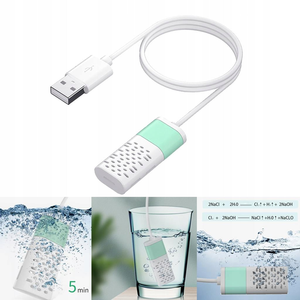 Portable USB Disinfection Water Generator Hypochlorite Gener Simple Green Brand no brand
