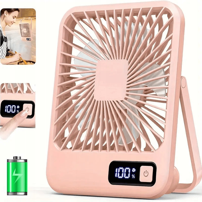 Portable USB Fan with 1200mAh Ideal for Office, Home and Travel