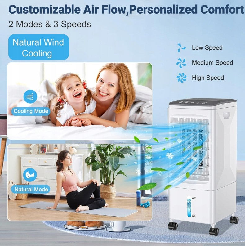 Portable Water Air Conditioner 60W Energy Saving With Timer And Tank 5.5L Brand no brand