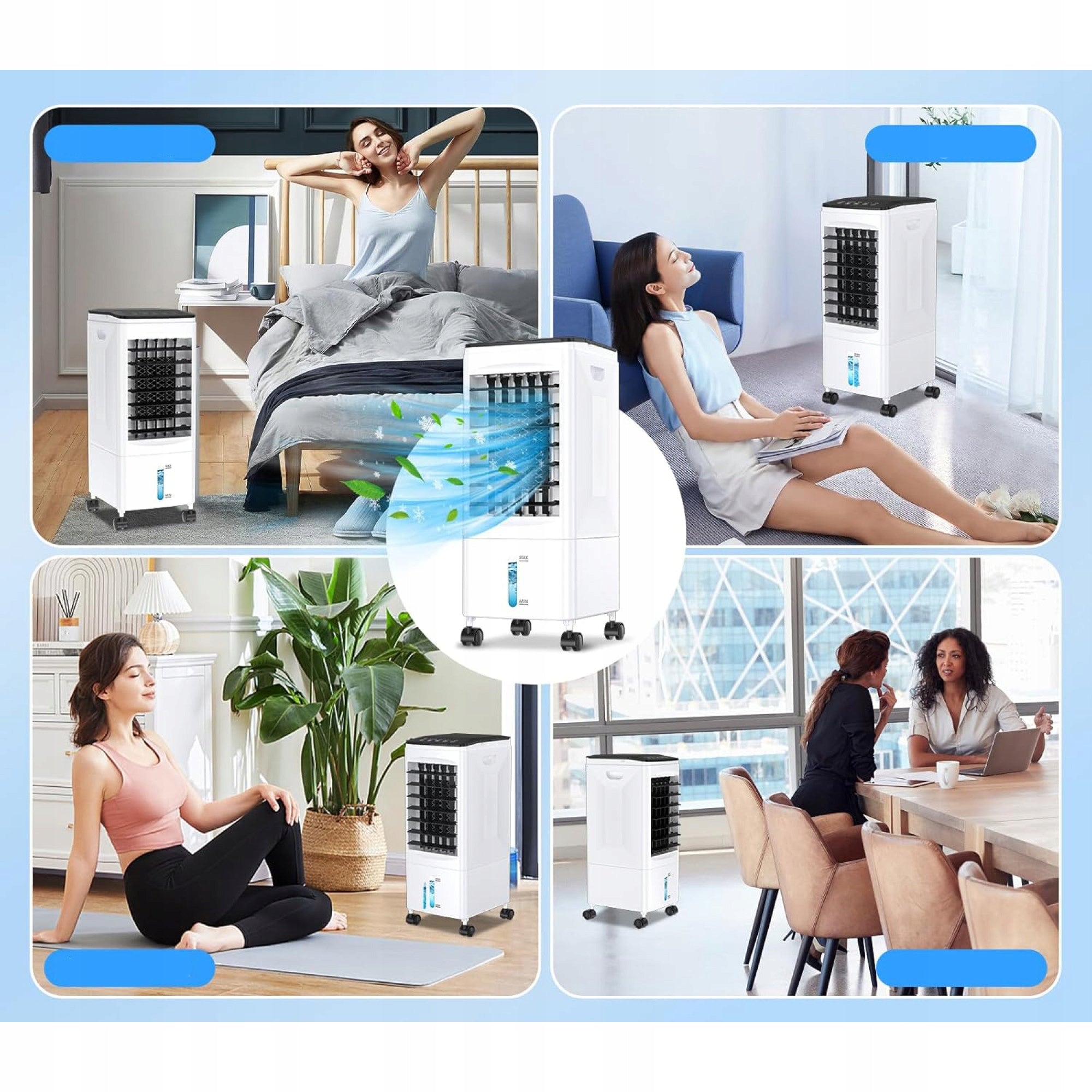 Portable Water Air Conditioner 60W Energy Saving With Timer And Tank 5.5L Type air conditioner
