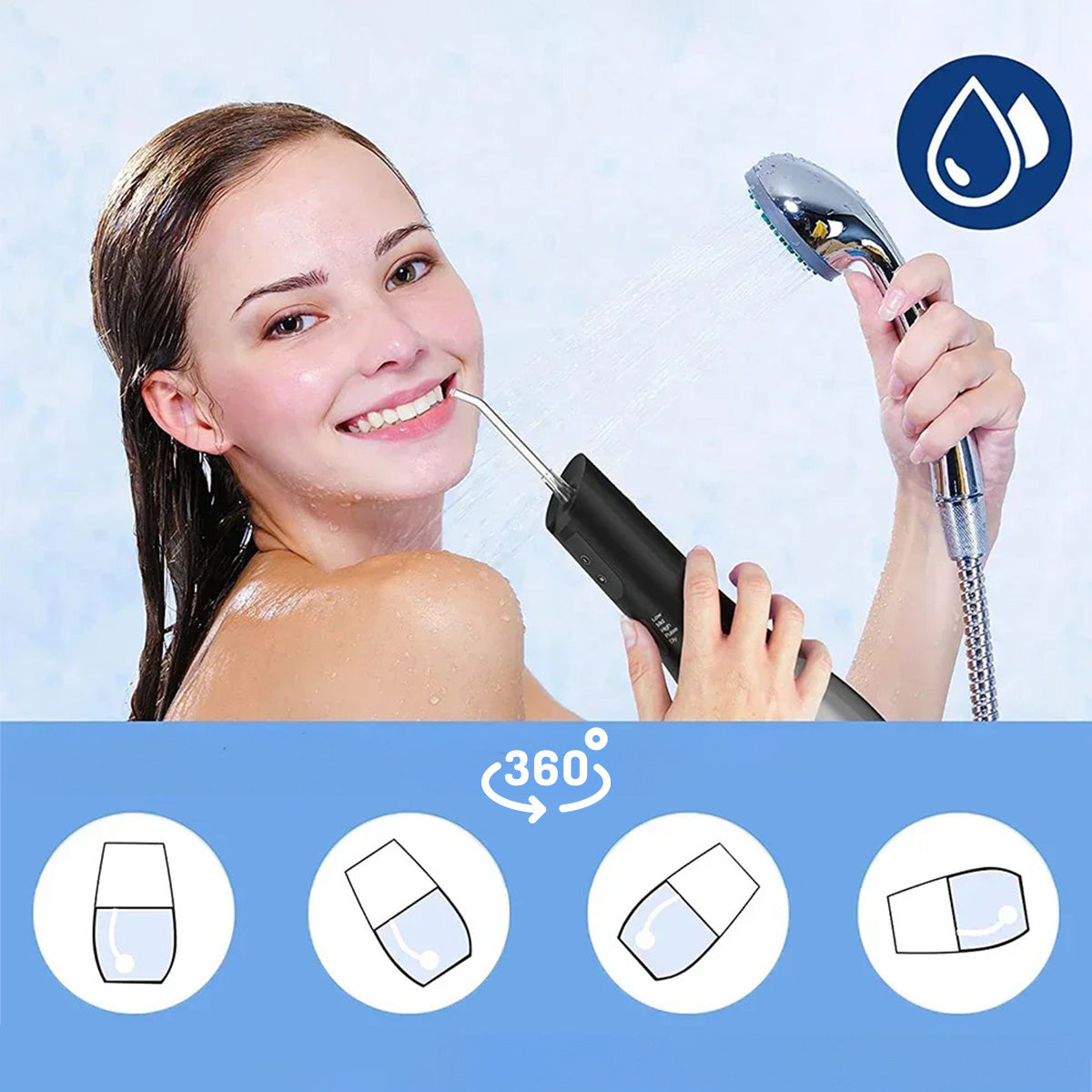 Portable Wireless Dental Irrigator for Oral Teeth 500 ml Kind wireless