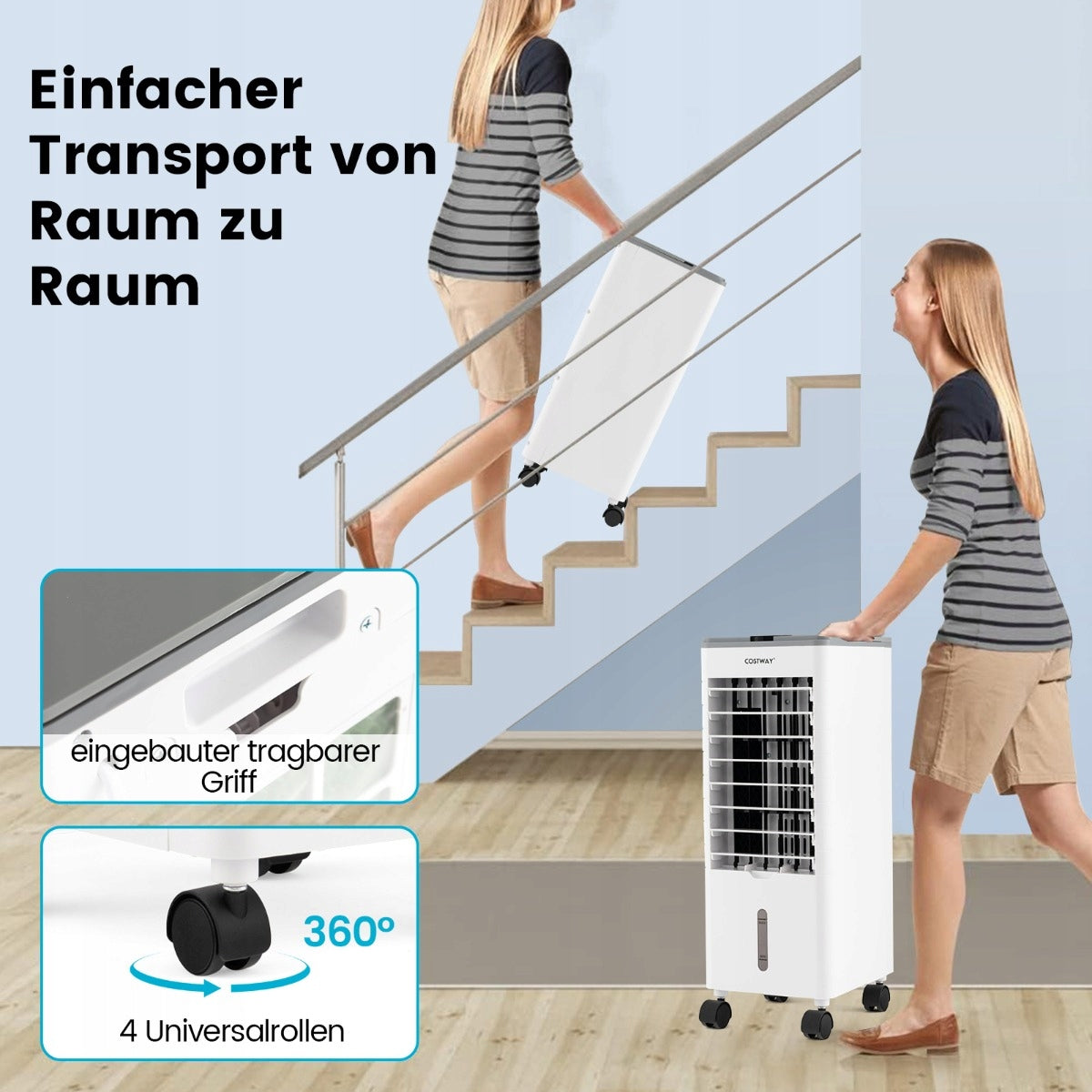 Portable air conditioner 3in1 Costway FAN wheels remote control SUPER HIT EAN (GTIN) 8004032115314