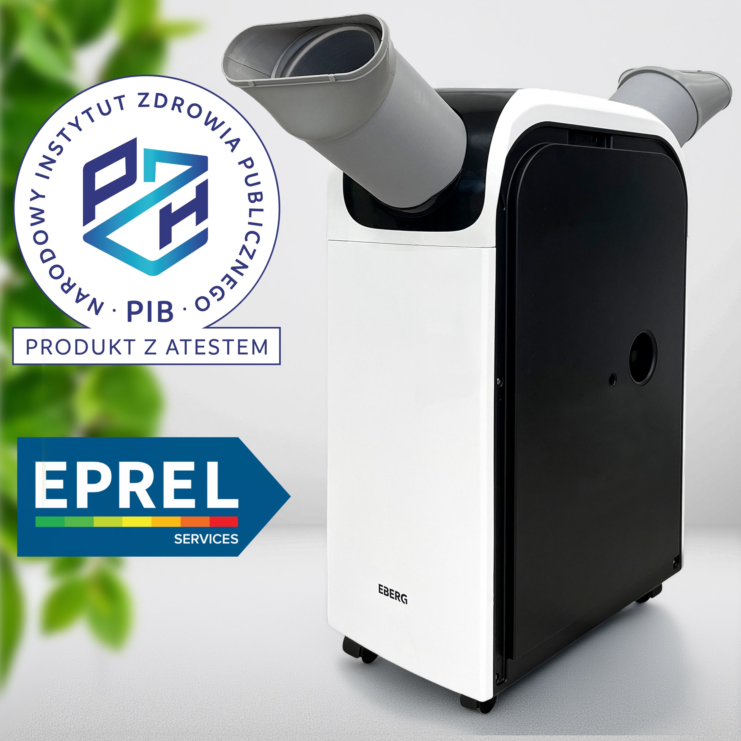 Portable air conditioner 4in1 EBERG QUBO 4kW Dehumidifies 70l/24h+WiFi +Heat pump Packaging status original
