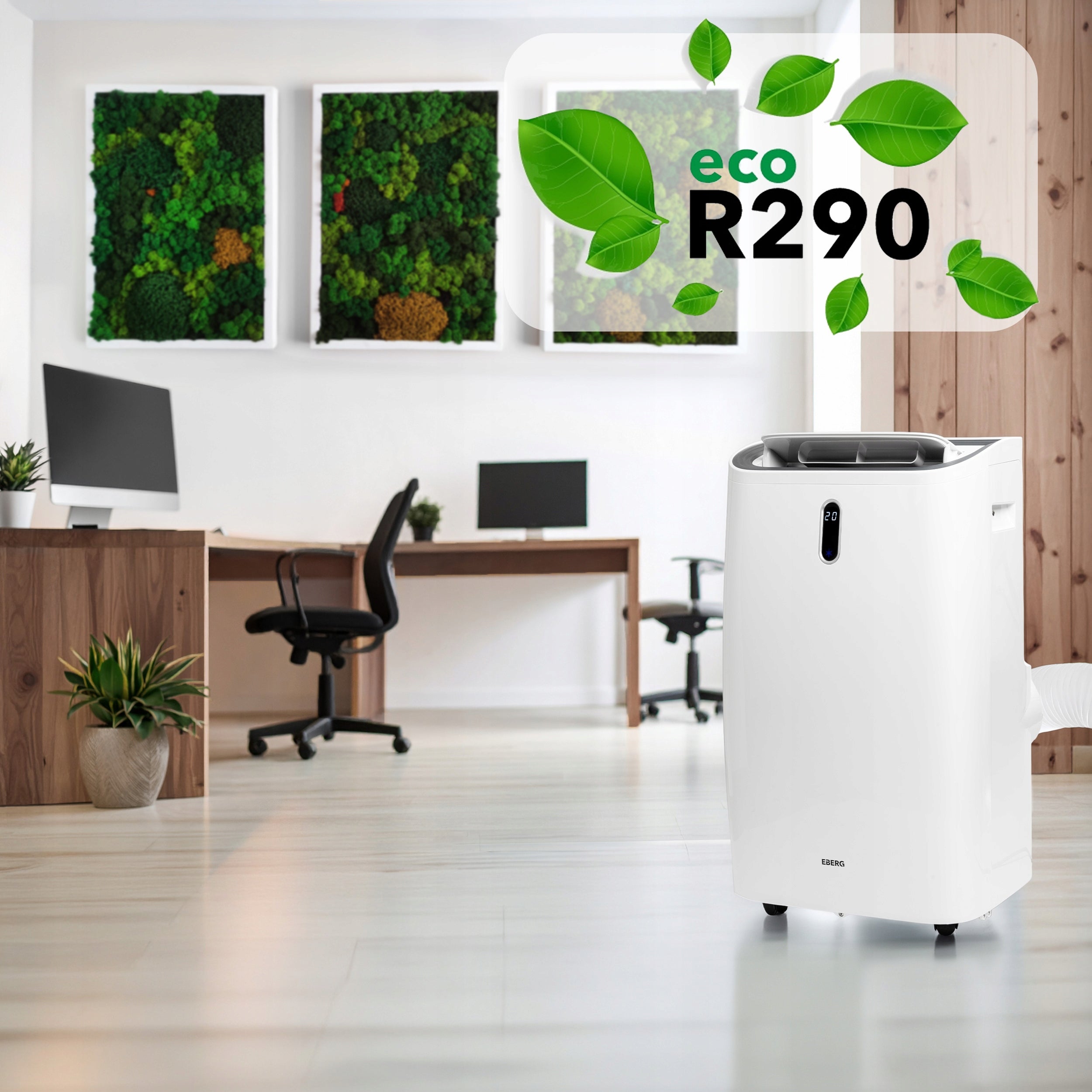 Portable air conditioner EBERG VIGO 4,7kW 4in1 WiFi Dehumidifier + Heating function Recommended maximum room size 75 m²
