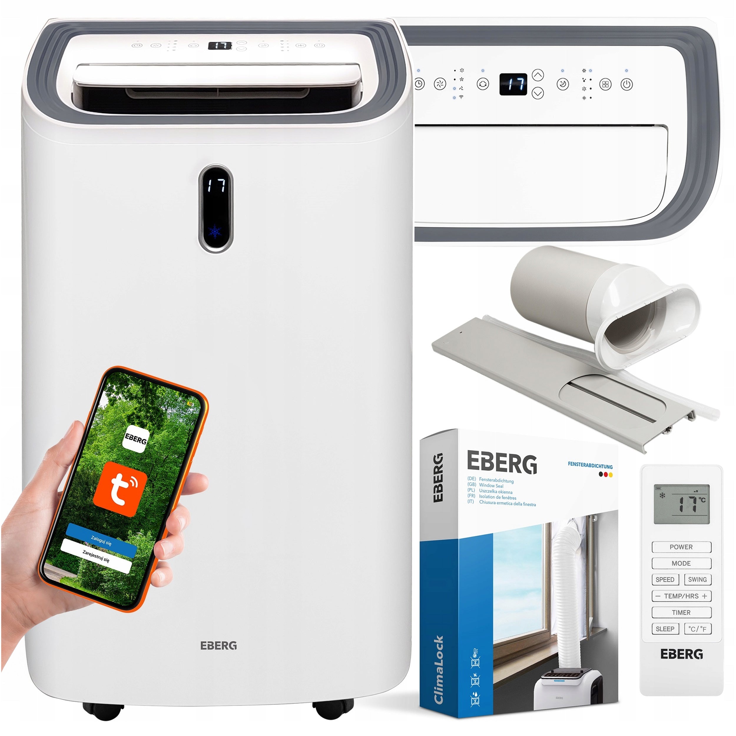 Portable air conditioner EBERG VIGO 4,7kW 4in1 WiFi Dehumidifier + Heating function