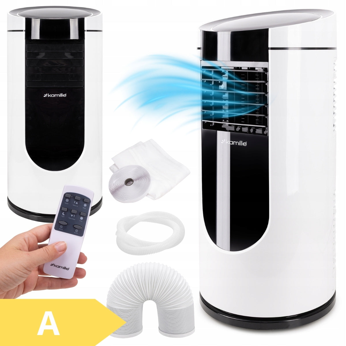 Portable air conditioner Kamille KM6922 2,6kW 9000BTU 3in1 silent dehumidifier
