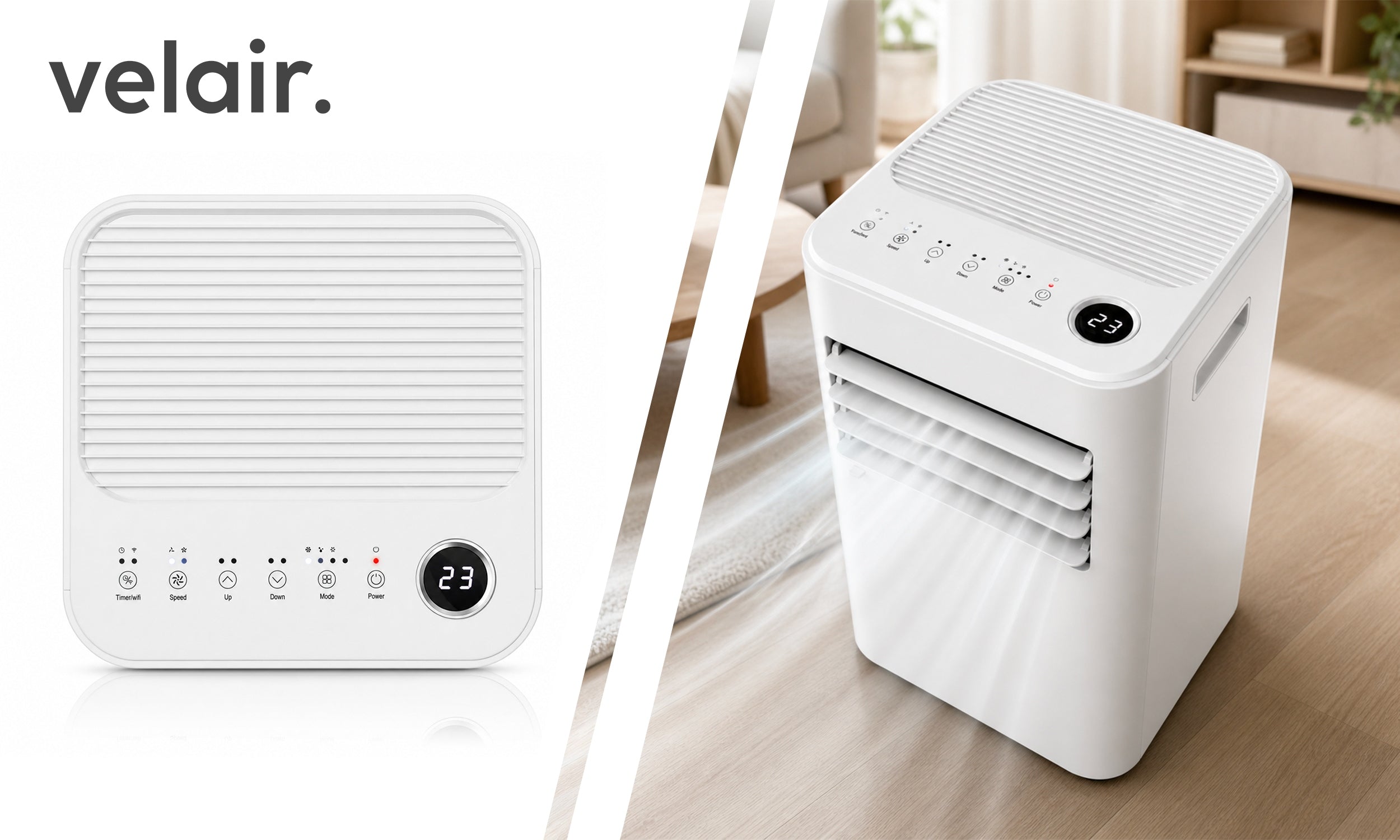 Portable air conditioner VELAIR OPTI 2,6KW Dehumidifier WiFi 24L/24H Packaging status original