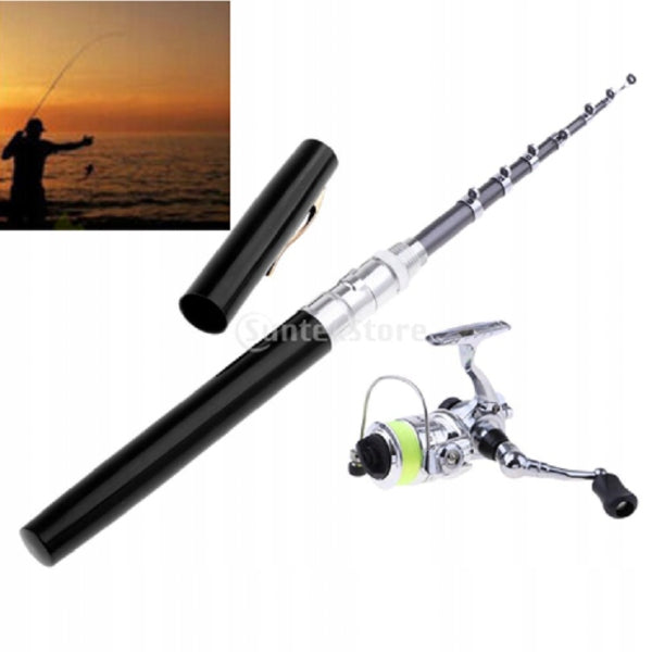 Portable and Pen Mini Fishing Rod - Blue Brand no brand