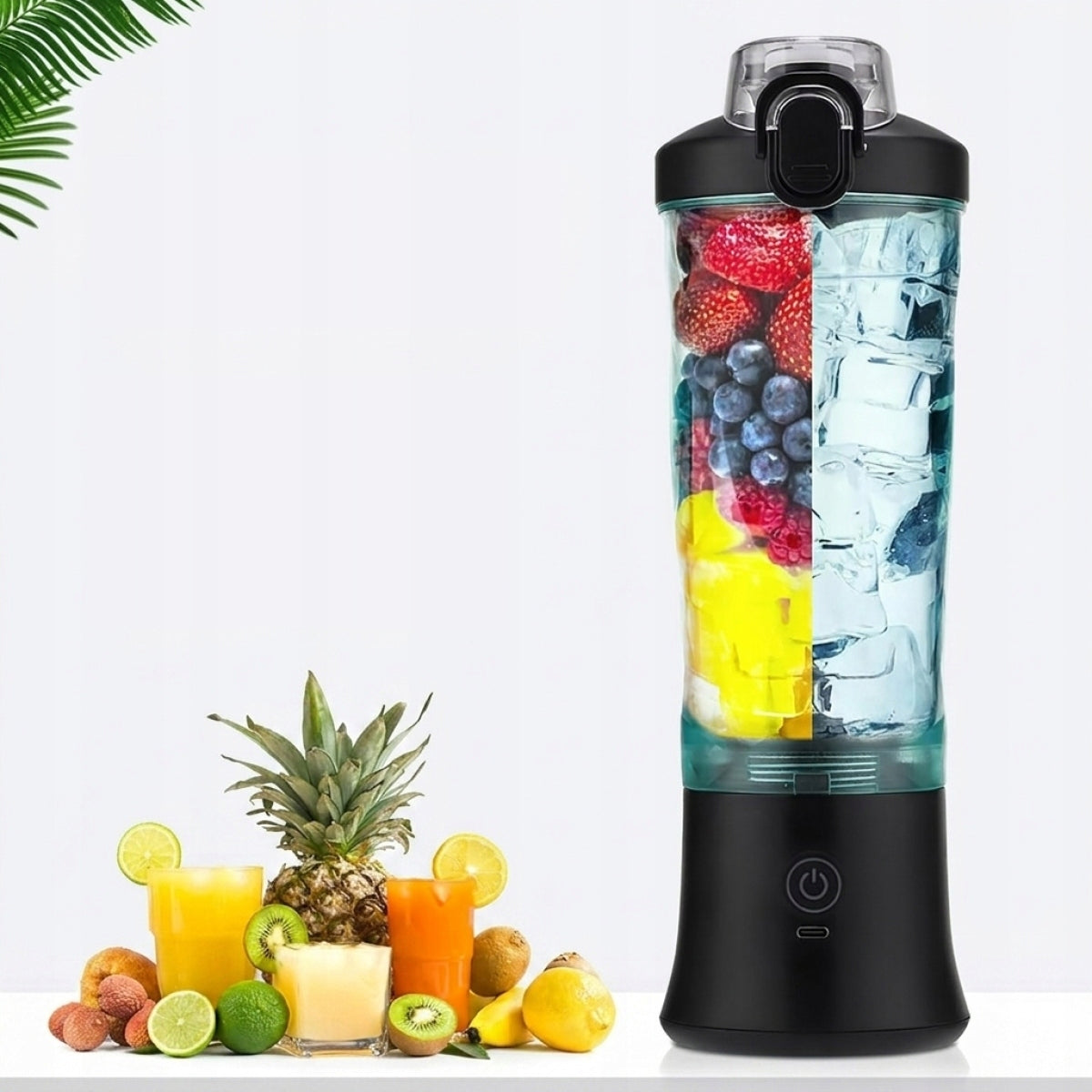 Portable blender 600ml USB-C – 6 blades, for smoothie, for travel Brand no brand