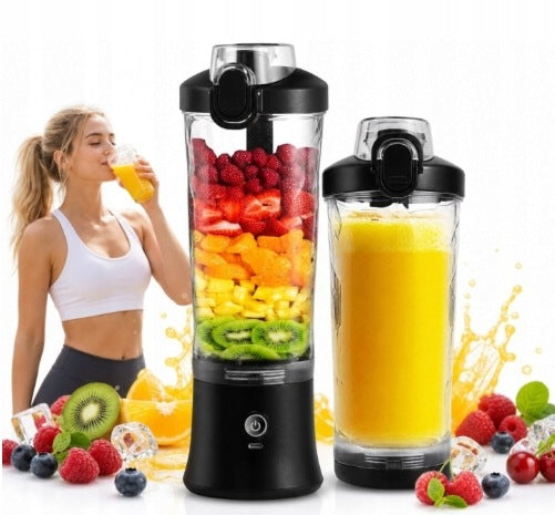 Portable blender 600ml USB-C – 6 blades, for smoothie, for travel