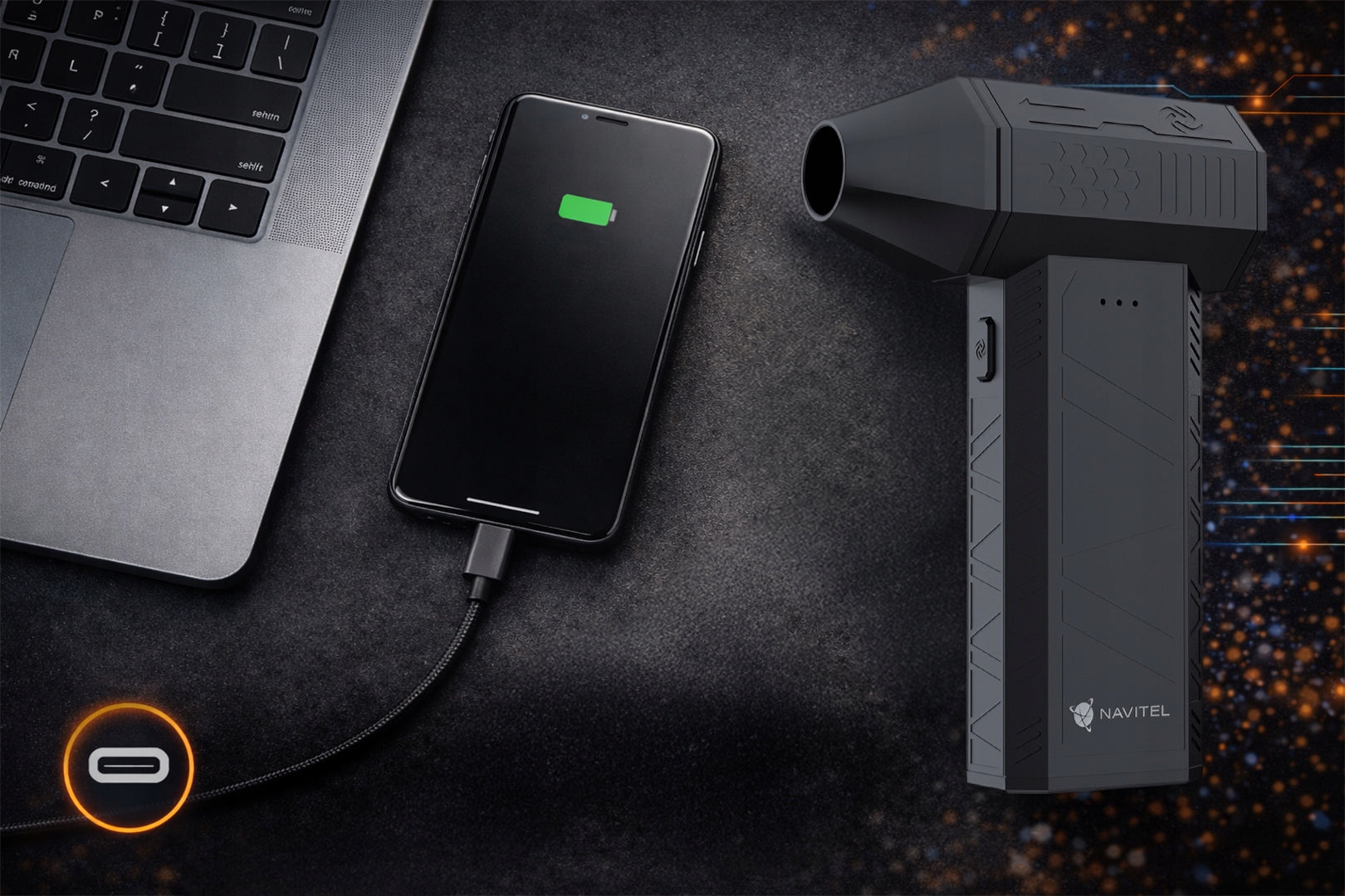Portable blower NAVITEL TF2 TURBO FAN for electronics, dust + case FREEBIE Manufacturer code TF2