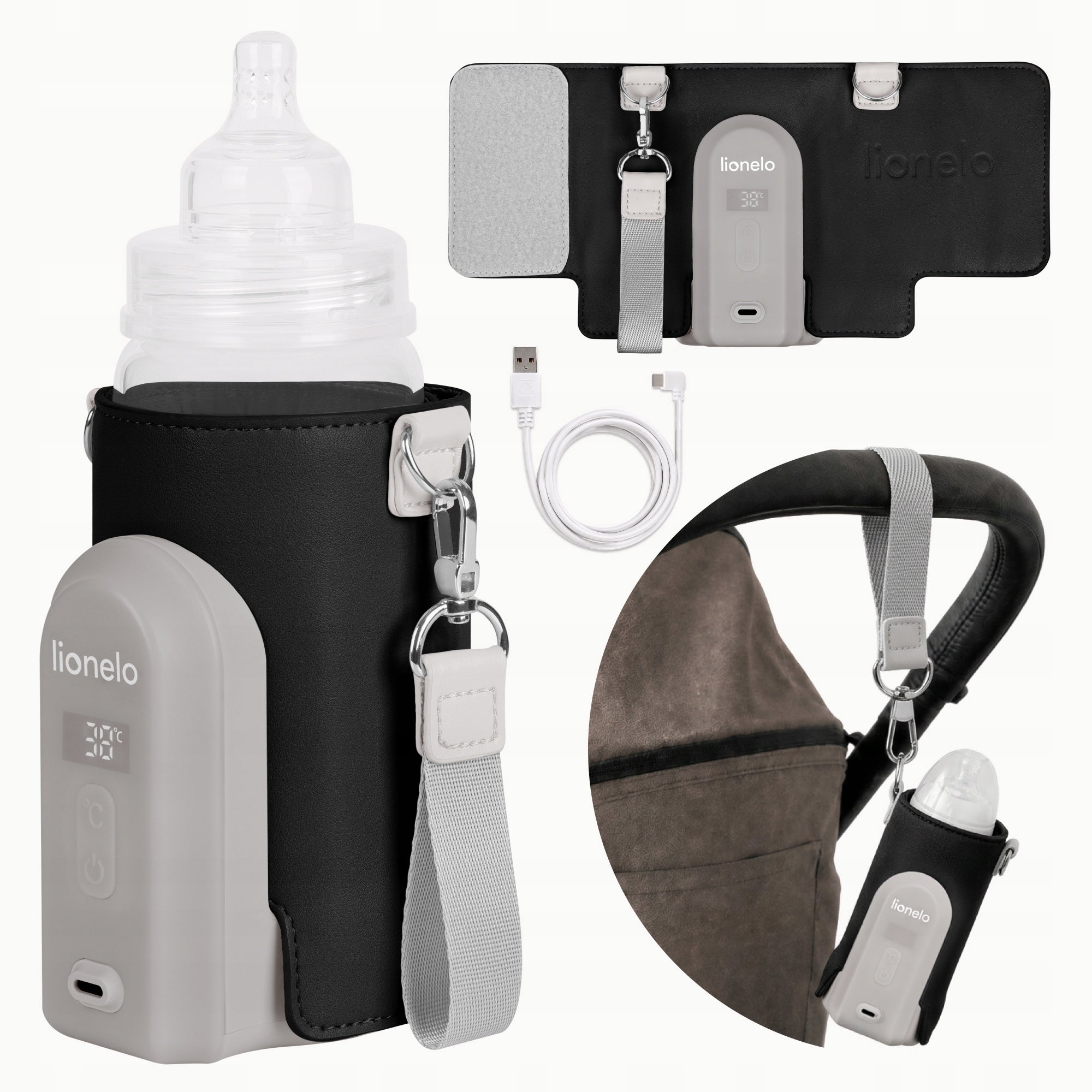 Portable bottle warmer built-in battery Lionelo Thermup Go Evo