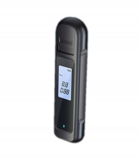 Portable breathalyzer alcohol detector in exhaled air