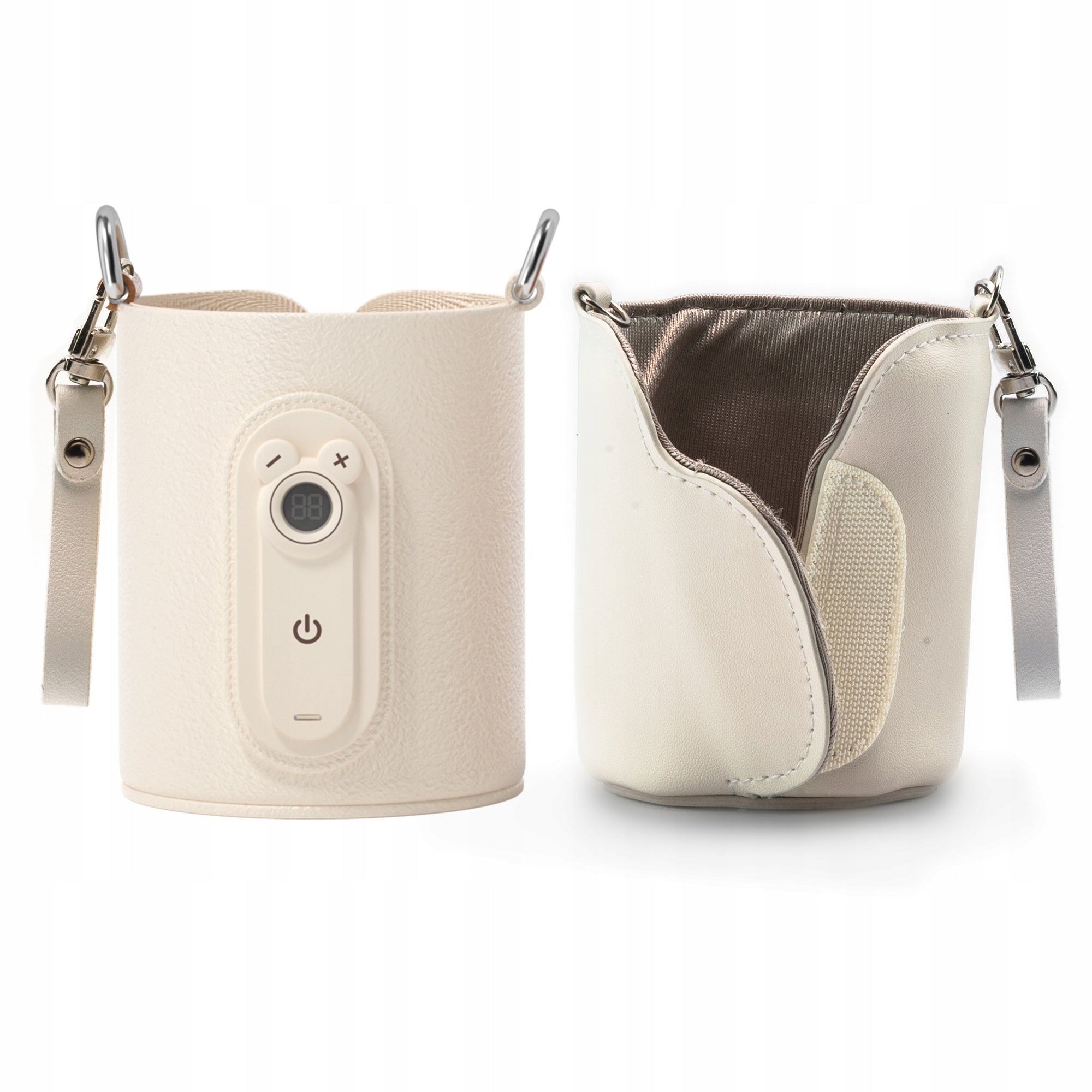 Portable heater for bottles, milk, water Varm Beige USB-C 40 – 65°C