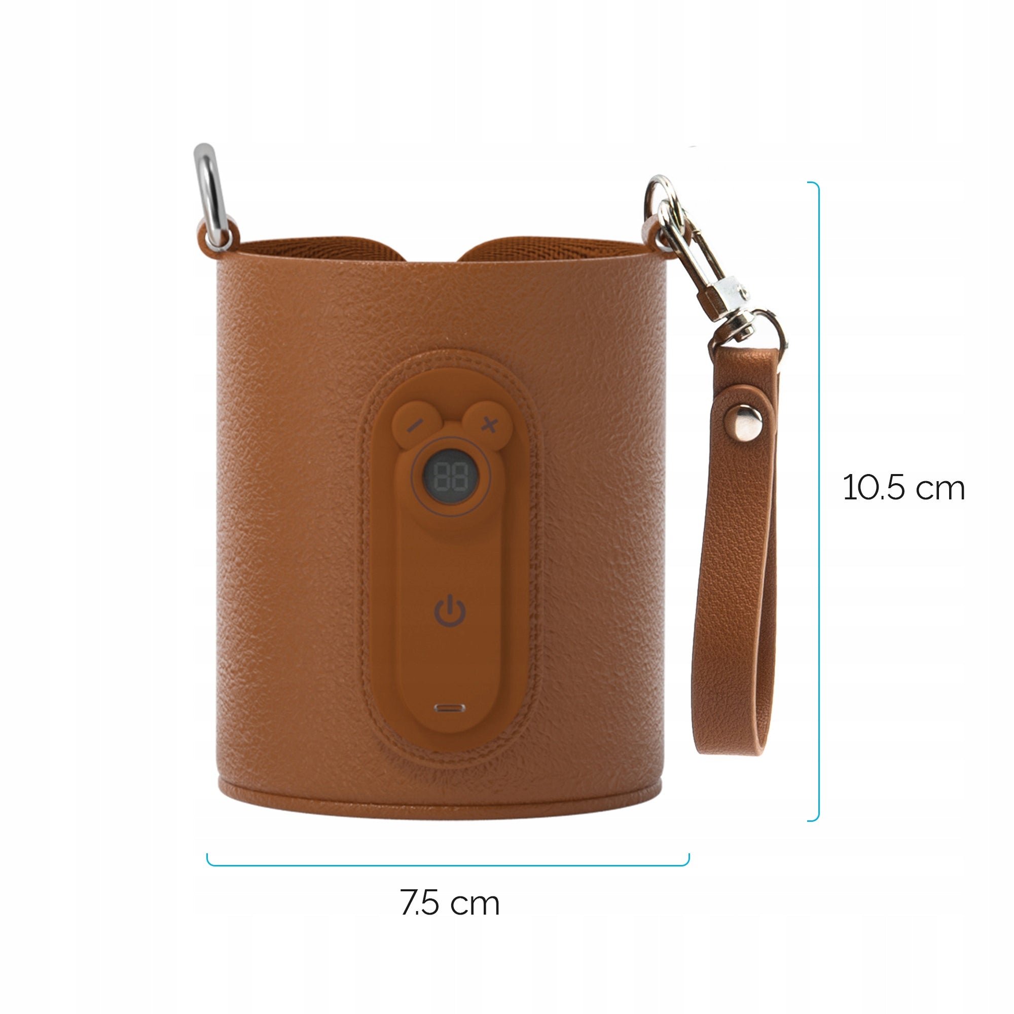 Portable heater for bottles, milk, water Varm Brown USB-C 40 – 65°C Manufacturer code DZ-070251