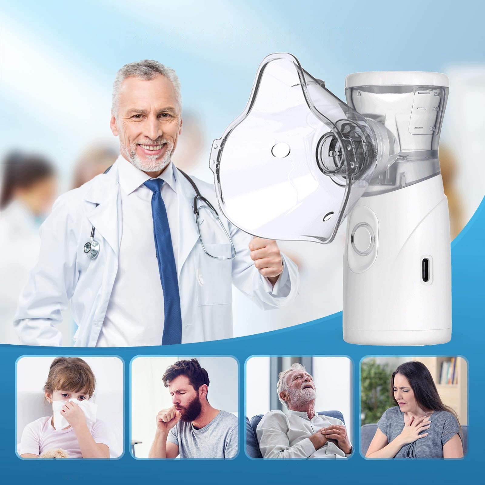 Portable nebulizer suitable for children and adults Manufacturer of a medical device Not