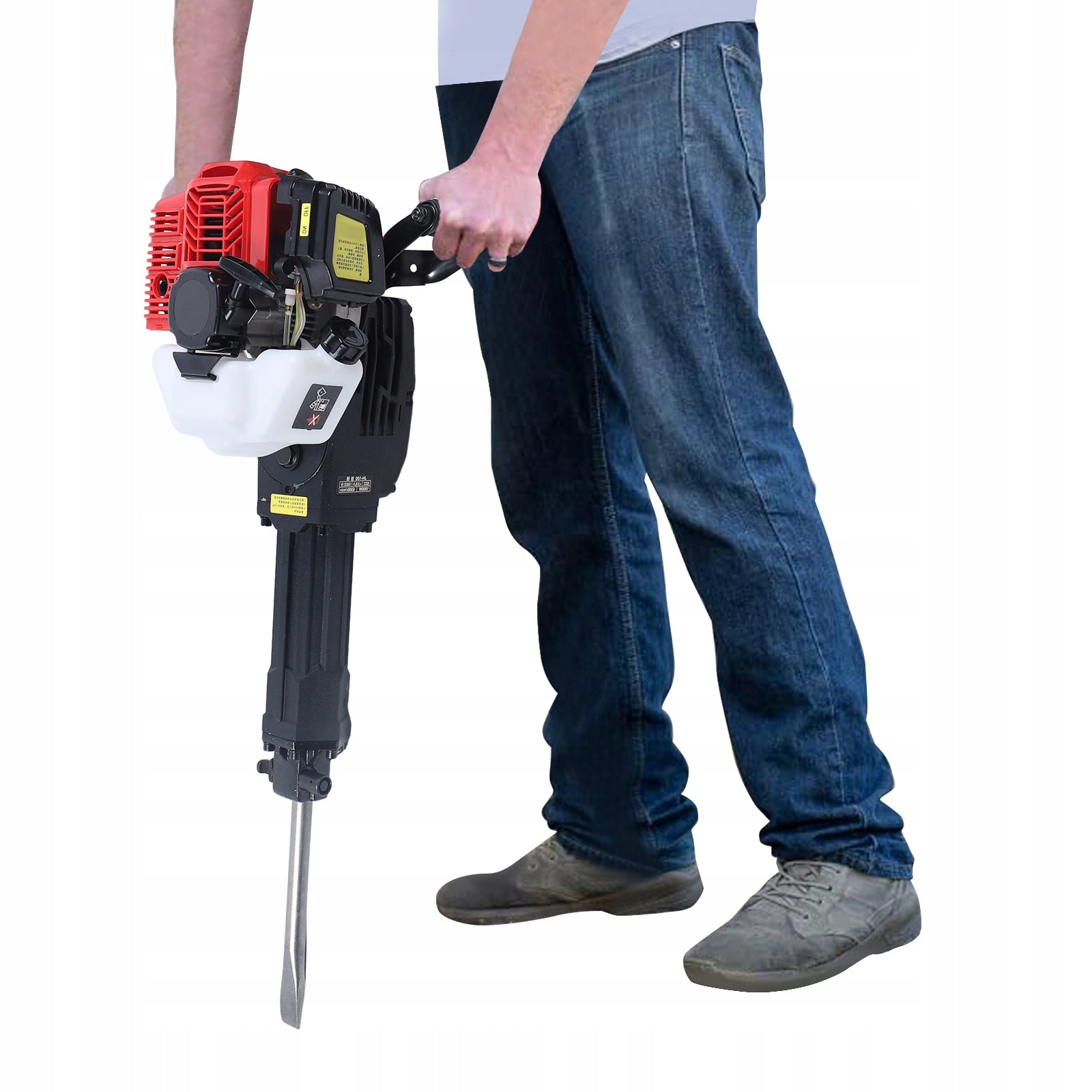 Portable rock drill crushing pick (one pointed and one flat) 1900W 52CC