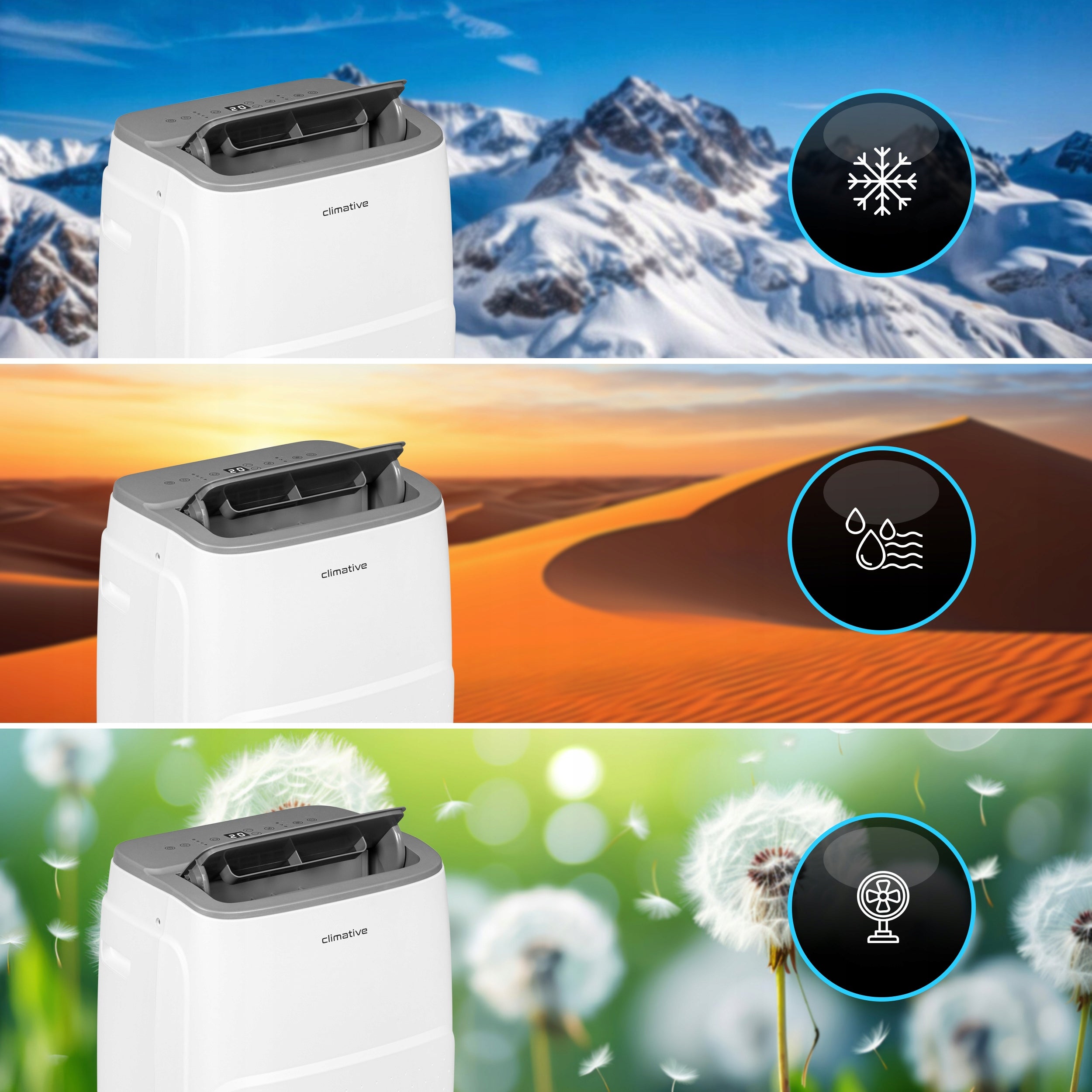 Portable room air conditioner JET WiFi 4,1kW 41 m² dehumidifier 3in1 gasket Manufacturer code AC41-S JET