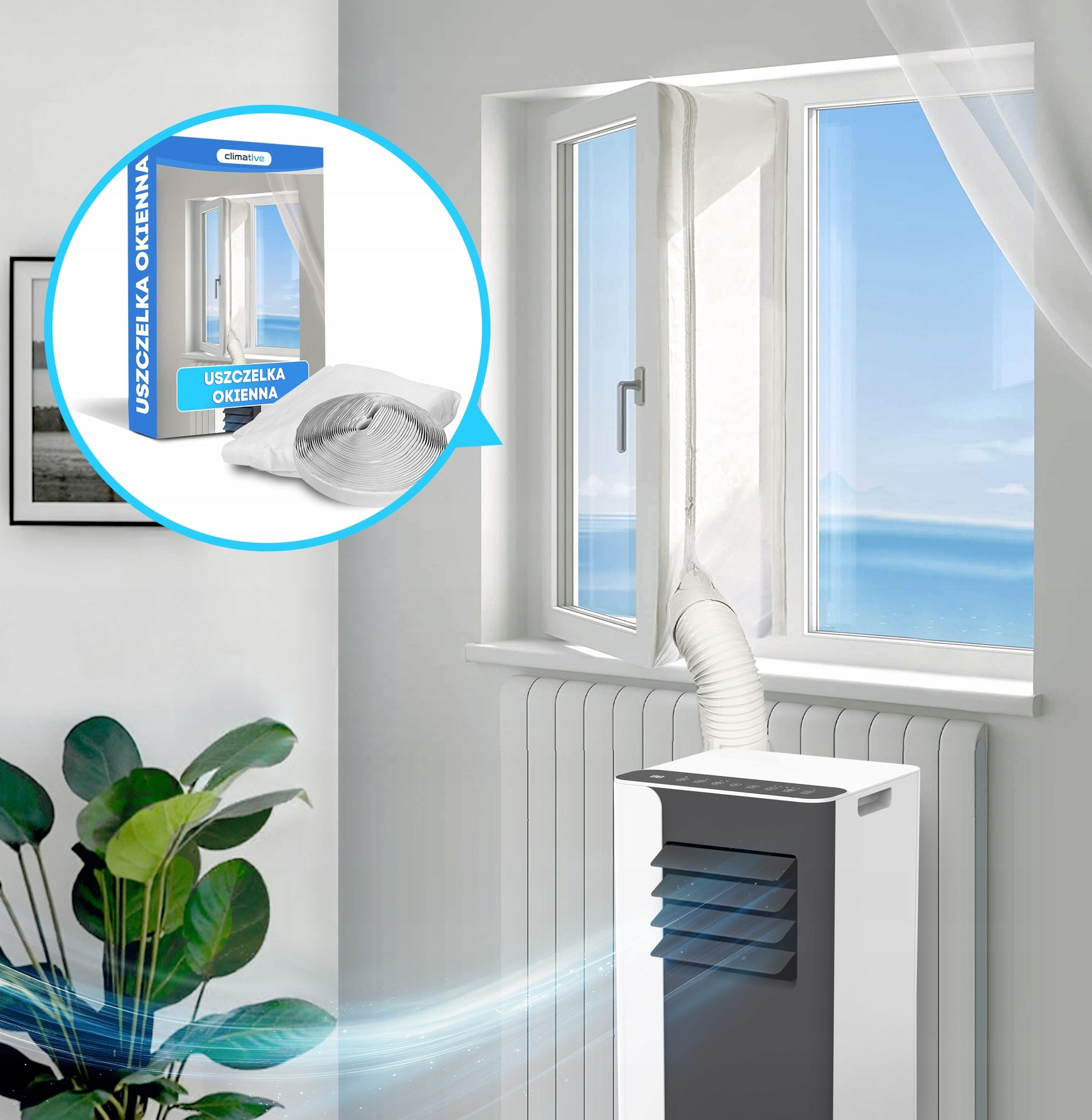 Portable room air conditioner MINI 2,6 kW small quiet WiFi 26 m2 gasket Manufacturer code AC26-S MINI