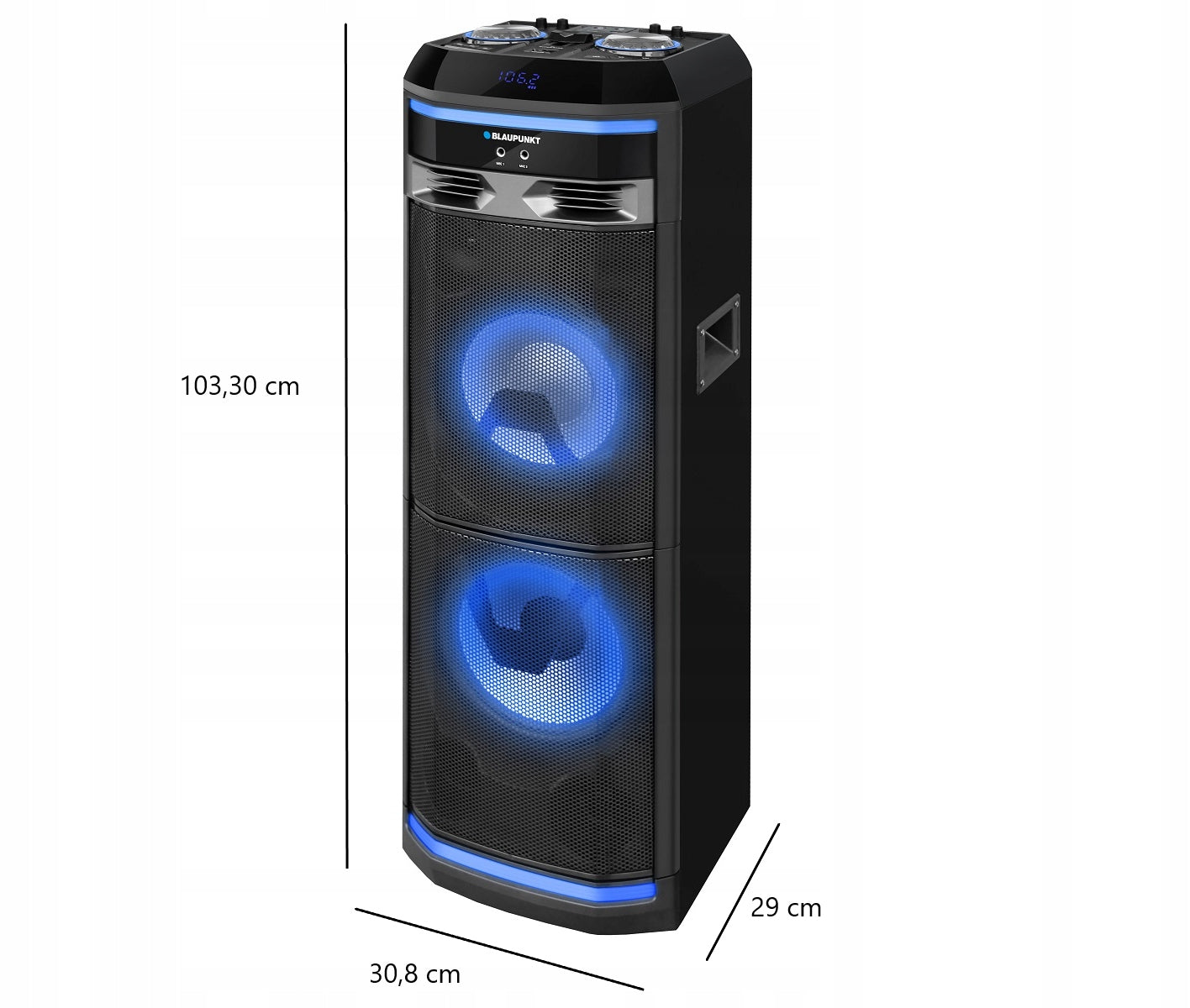 Portable speaker Blaupunkt PS11DB black 1200 W Packaging status original