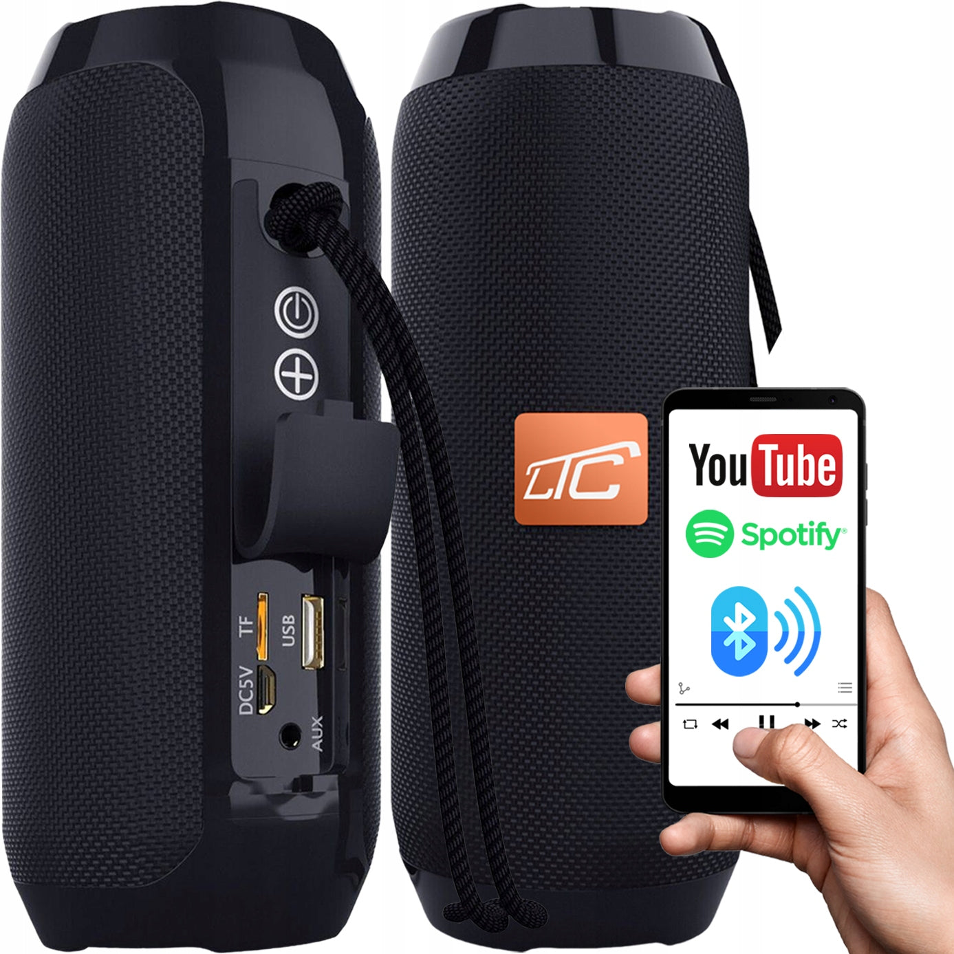 Portable speaker LTC WIRELESS BLUETOOTH SPEAKER TG117 black 10 W
