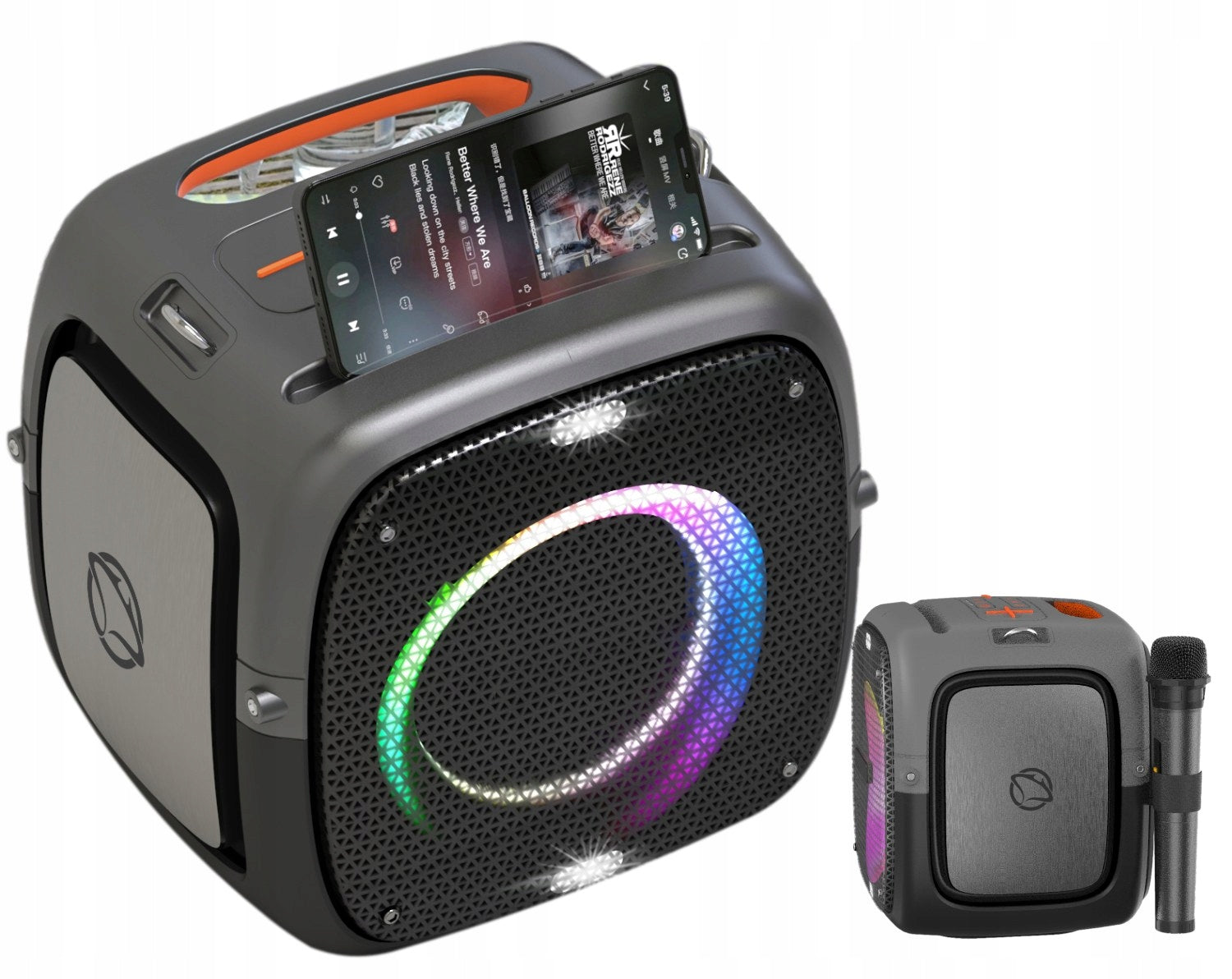 Portable speaker Manta Ares SPK340 bluetooth with microphone Karaoke 100W belt Packaging status original