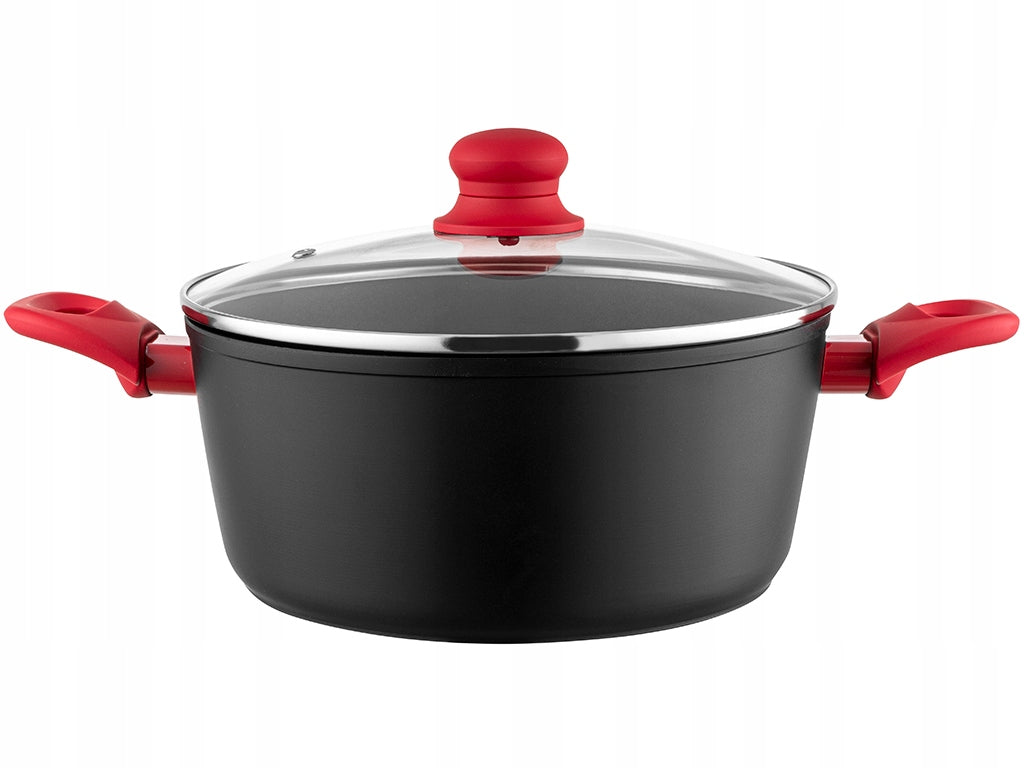 Pot Florina Mars 24 cm 4,3L aluminium black non-stick