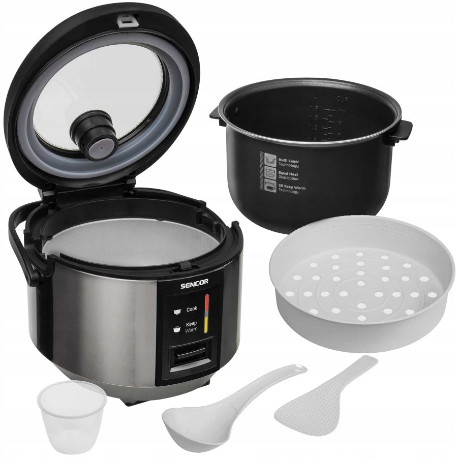 Pot Rise Cooker SENCOR SRM1890SS for cooking rice vegetables RICE COOKER 1.8L Brand no brand