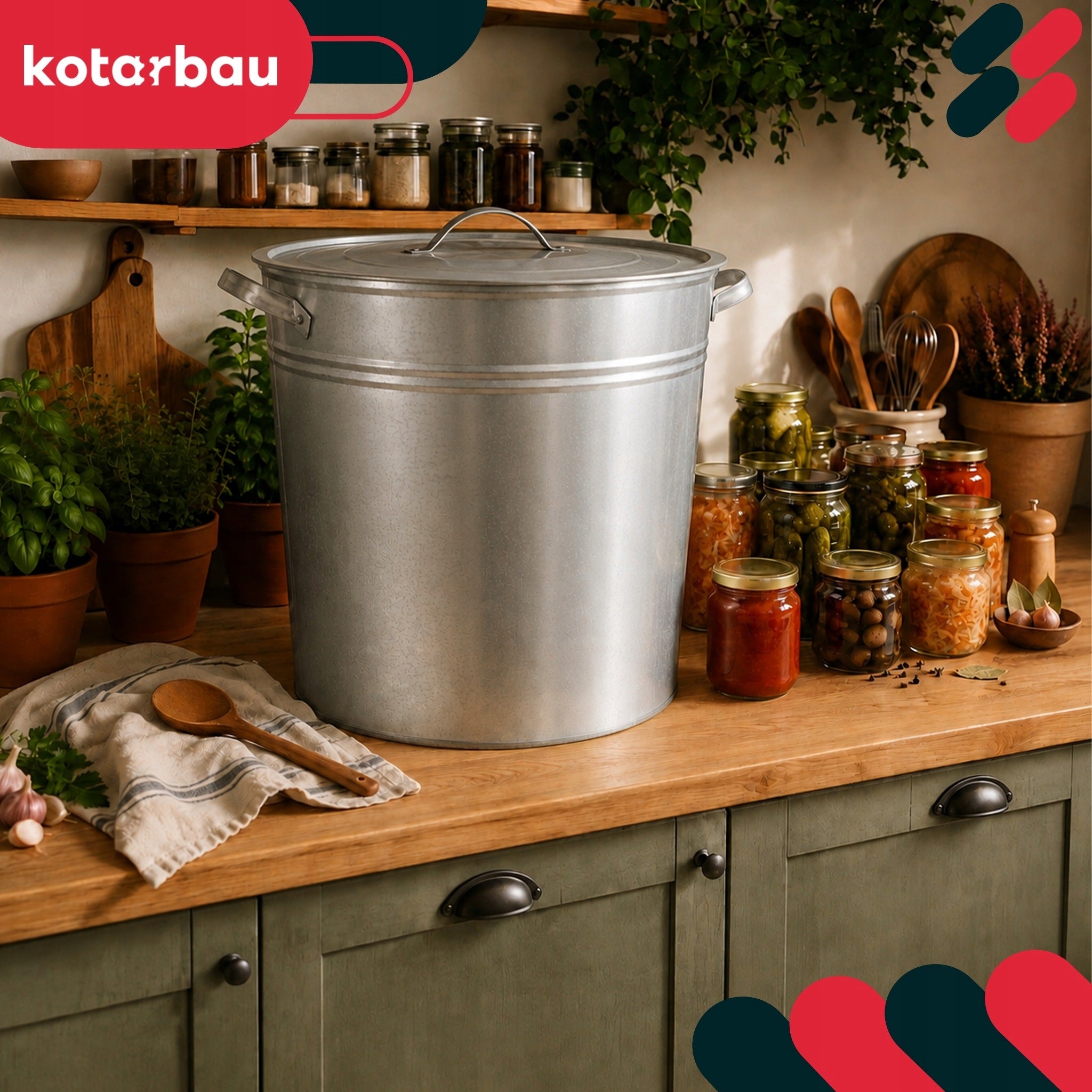 Pot gar boiler galvanized boiler with lid insert 32 L large roomy Packaging status original