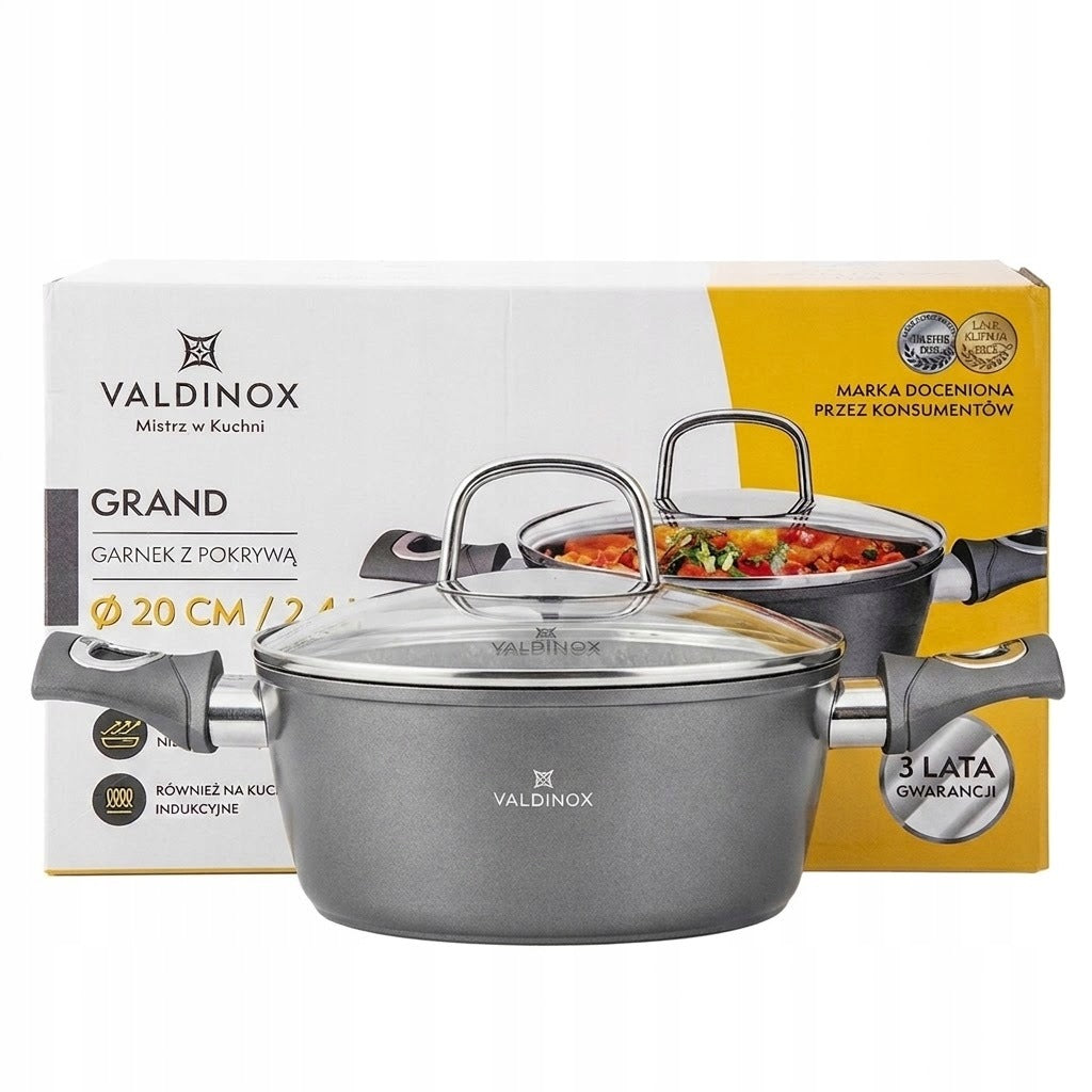 Pot induction 2,4 l gas with lid non-stick Valdinox Grand 20 cm
