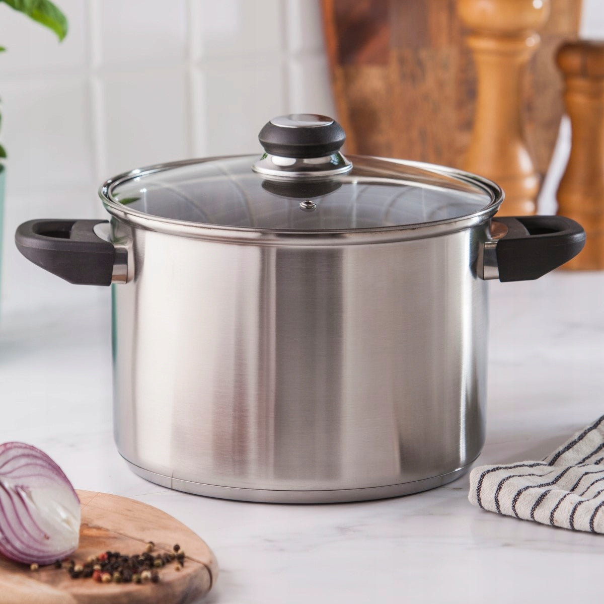 Pot induction gas high with lid Altom Design Emilio 5,6 l Packaging status original