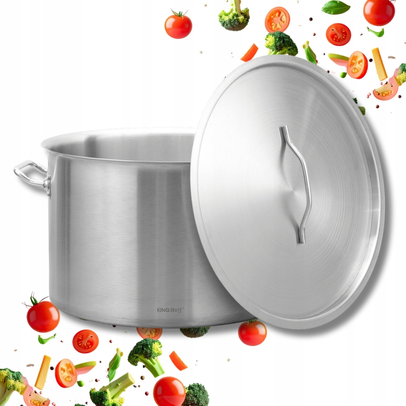Pot with Lid 44 Lit Gastronomic 45x28cm Steel Induction Gas KINGHoff