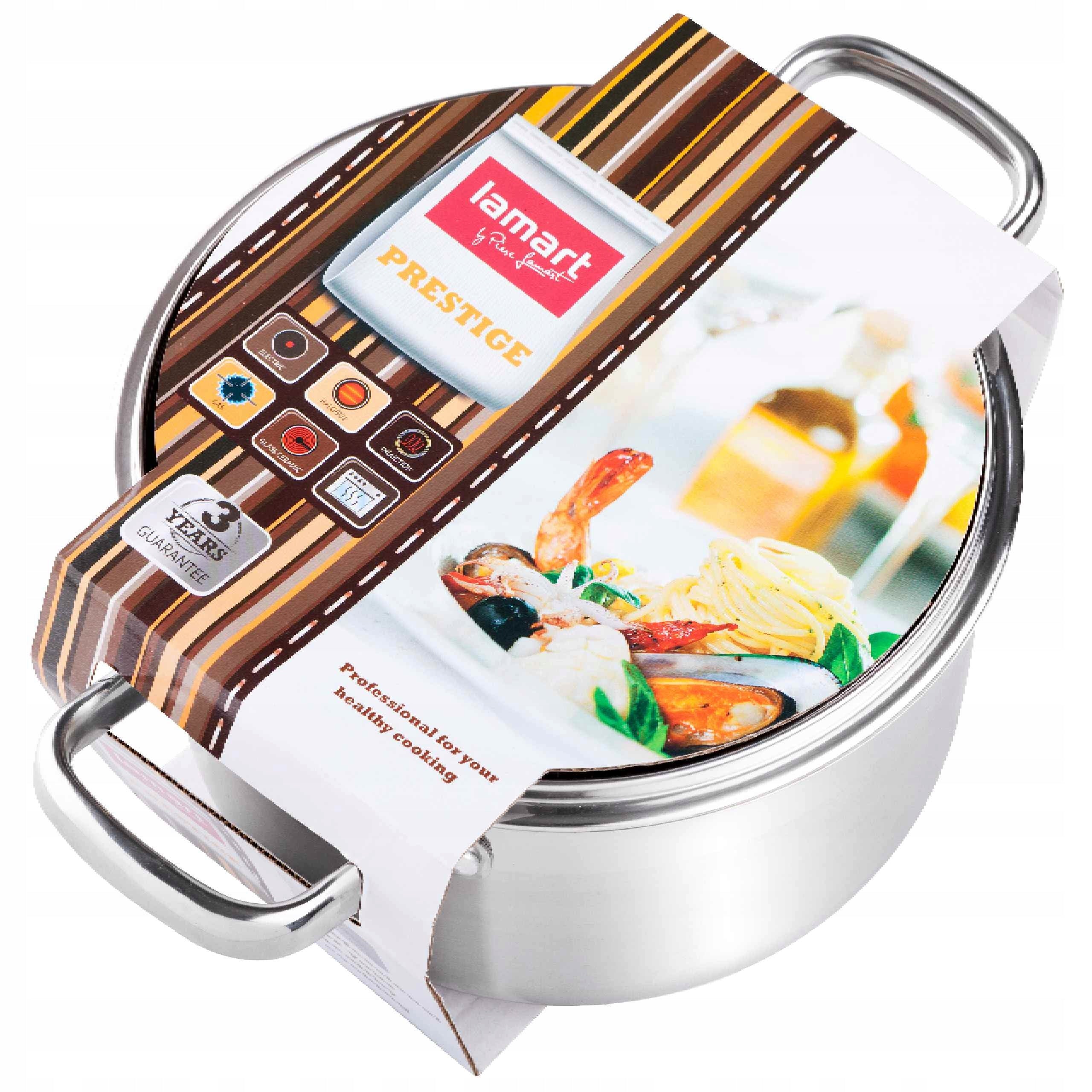 Pot with Lid Gas Induction Lamart PRESTIGE LTSS2011 3,5L Stainless Steel Manufacturer code LTSS2011