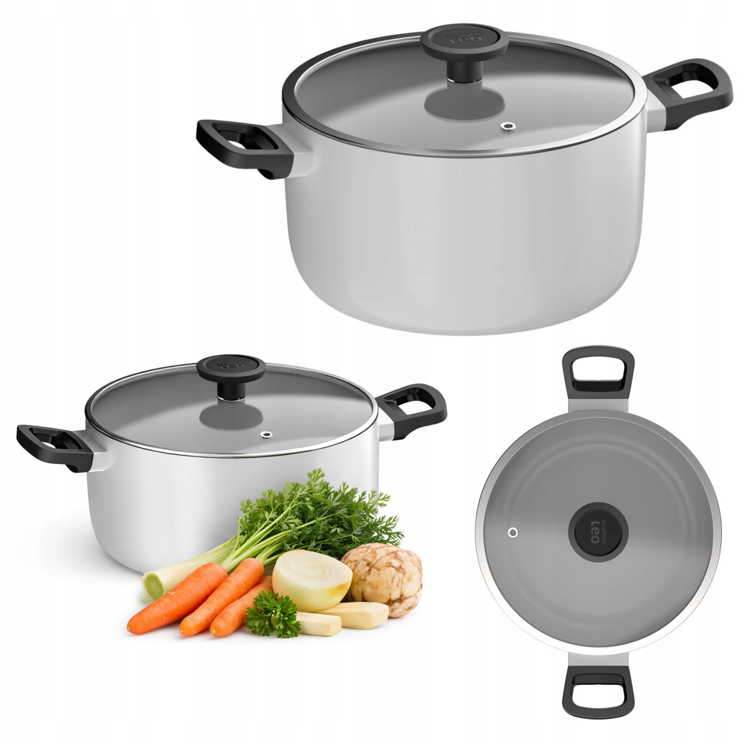 Pot with lid 24 cm non-stick coating 5,6L for Induction Glints BergHOFF